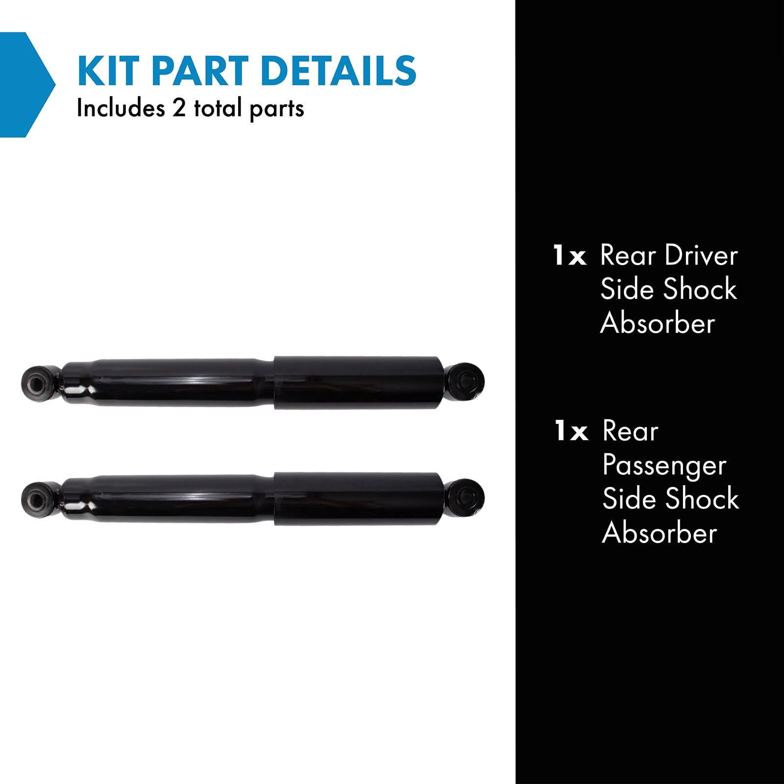 Trq Rear Shock Absorber Set Compatible With 2014-2022 Ram Promaster 2500 Promaster 3500