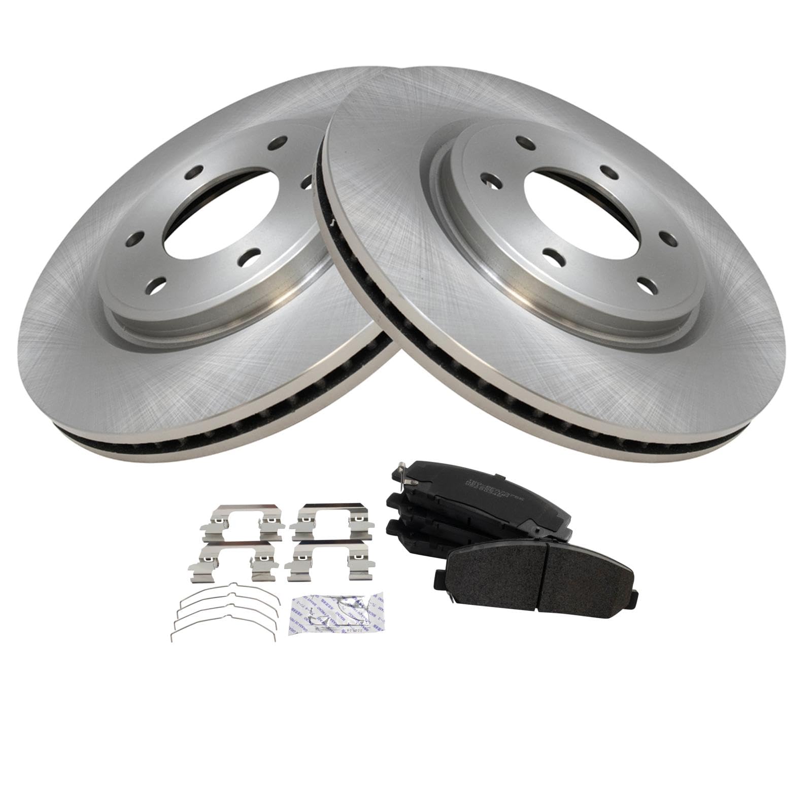 Trq Brake Pad & Rotor Kit Semi-Metallic Front Compatible With 2008-2010 Infiniti Qx56 2008-2011 Nissan Armada Titan