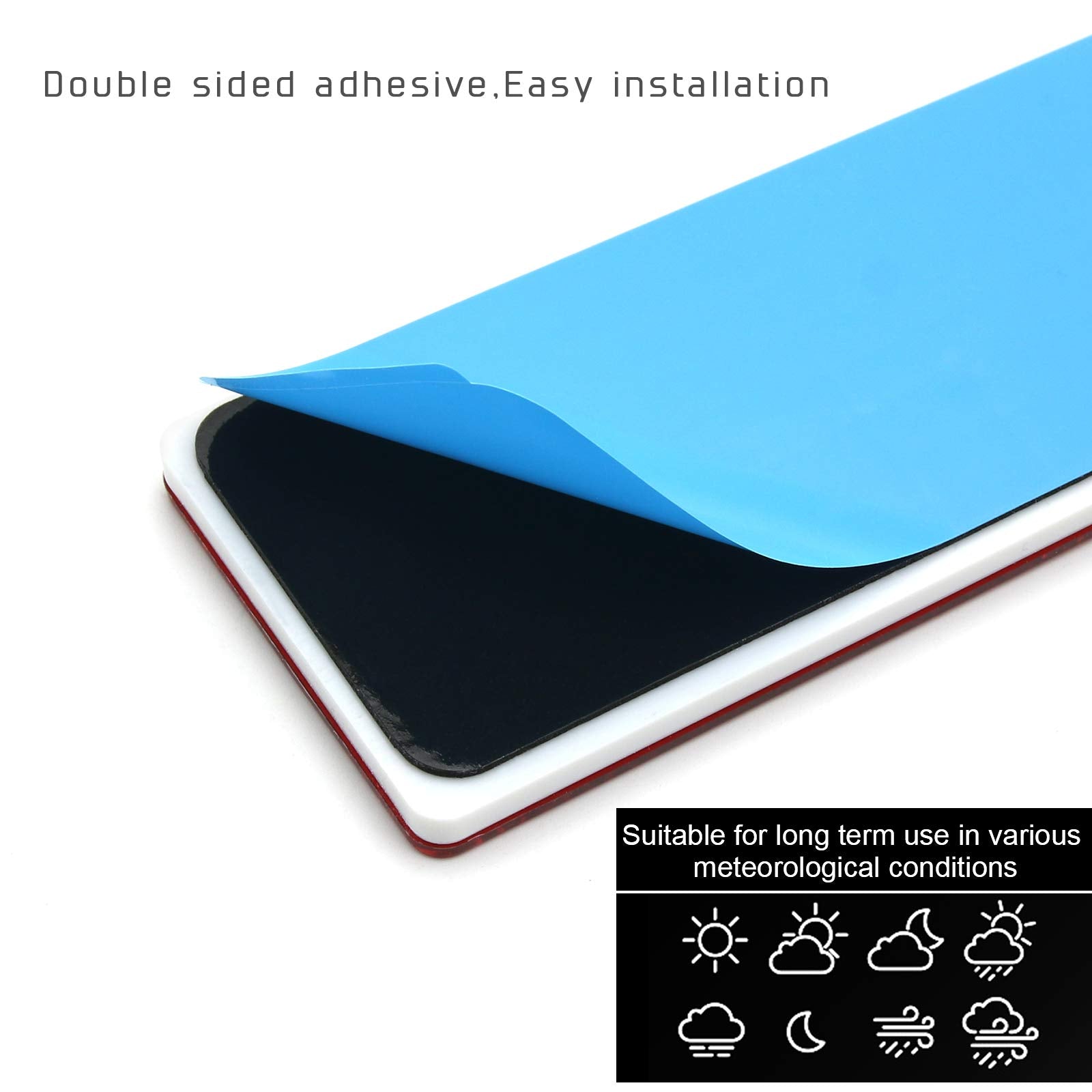 MFC PRO Stick-On Trailer Reflector, Reflective Red (Red, Sticker/Screw Mount)