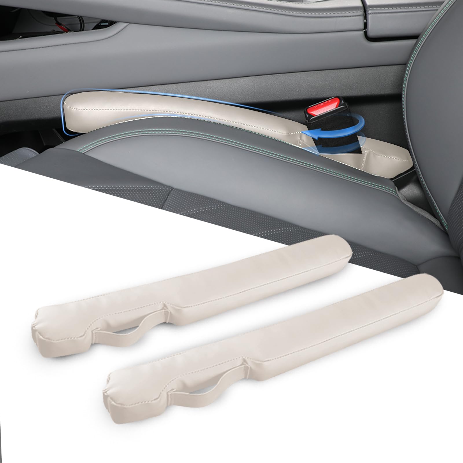 Homaupt Leather Car Seat Gap Filler Universal For Car Truck Suv To Block The Gap Between Seat And Console Stop Things From Dropp
