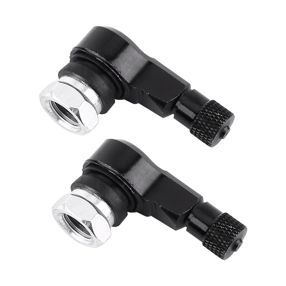 90 Degree Angled Tire Valve Caps Valve Stems Cover Adapter For Car Motorcycle Bike Scooter (Black)