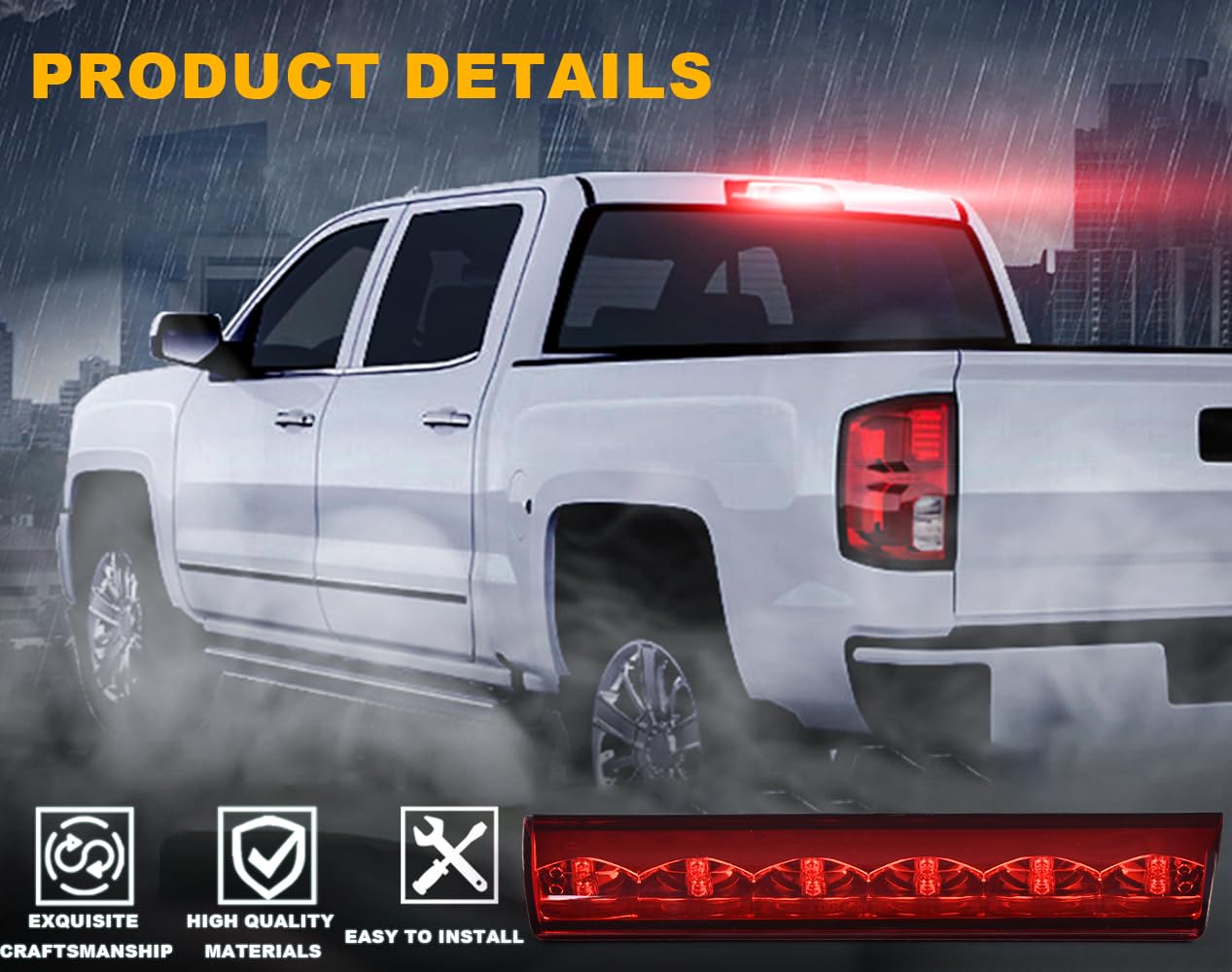 G-Plus Led 3Rd Brake Light, Compatible With Truck Cap Topper Leer Are Century Led Recessed 3Rd Third Brake Light Lamp At-Led-36R