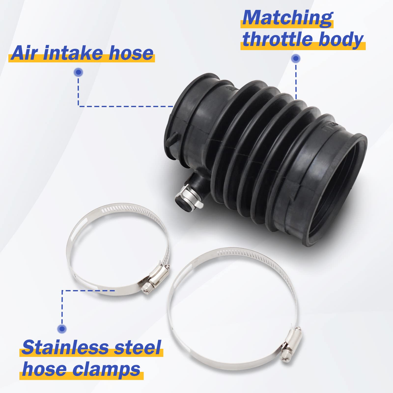 Engine Air Cleaner Intake Hose Tube Compatible With 2010-2014 Honda Accord Crosstour Acura Tsx Tl Engine V6 3.5L 696-051 17228-R