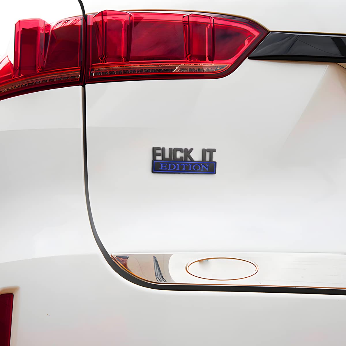 Fuck It Edition Emblem For Car, 3D Stickers For Auto Fender Bumper, Cool Badge Decoration Decal For Men And Women, Vehicle Exter