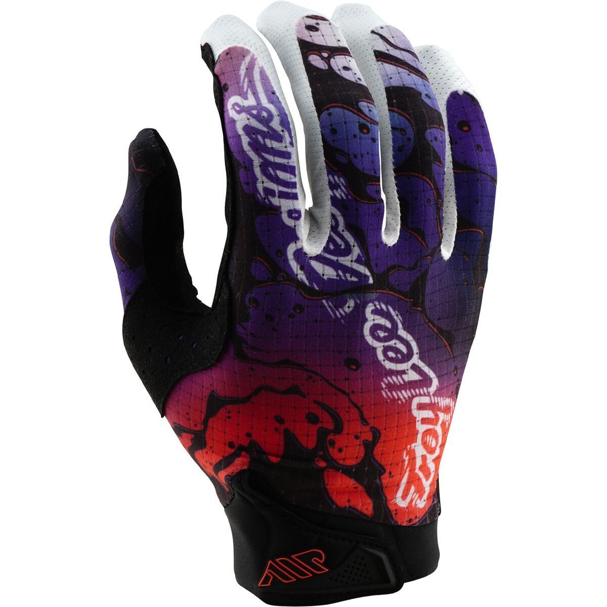 Troy Lee Designs Air Glove for Motocross MX Mountain Biking, Drip Black / Purple, Medium