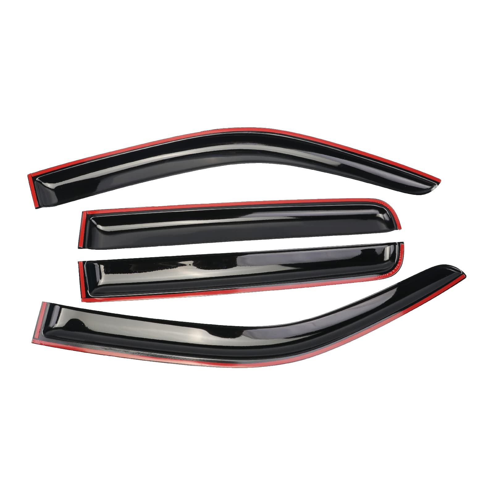 Sontian Window Visor Tape-On Side Wind Window Deflectors For Trucks 2005-2021 Nissan Frontier Super/Crew Cab, Rain Guards, Windo