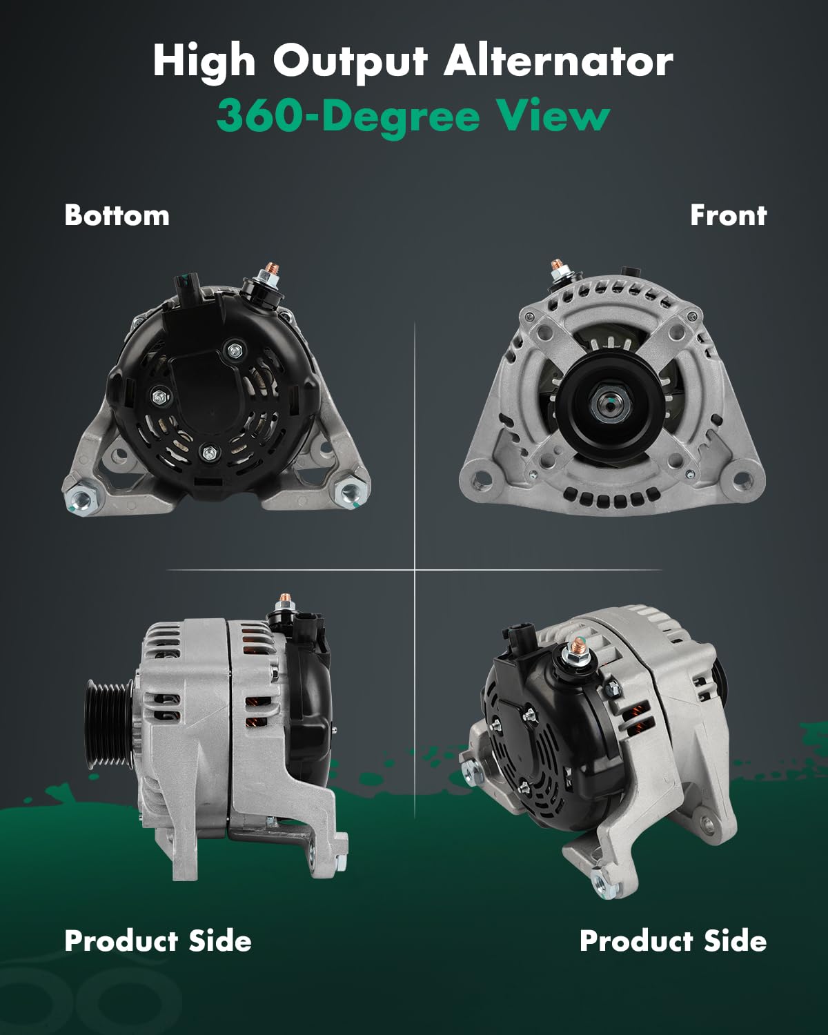 SCITOO Alternator Fit for Dodge for Ram 1500 2009-2010, for Ram 2500 2010 & for Ram 1500 11-12, 2500/3500 11-18, V8 5.7L - 12V 1
