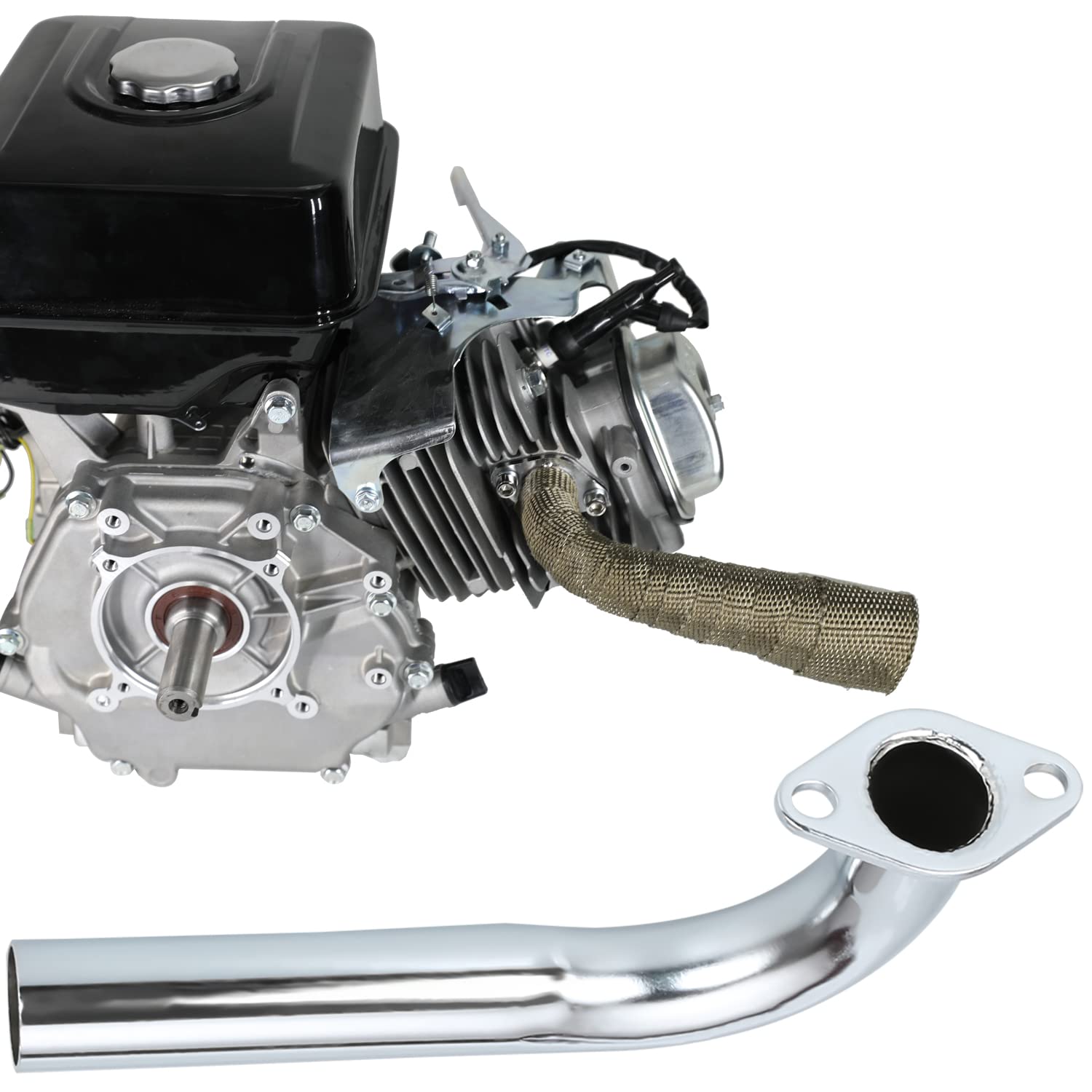 Yoxufa High Performance 420Cc Exhaust Header Pipe For Predator 301Cc Gx240 270Cc 390Cc Mini Bike Go Kart