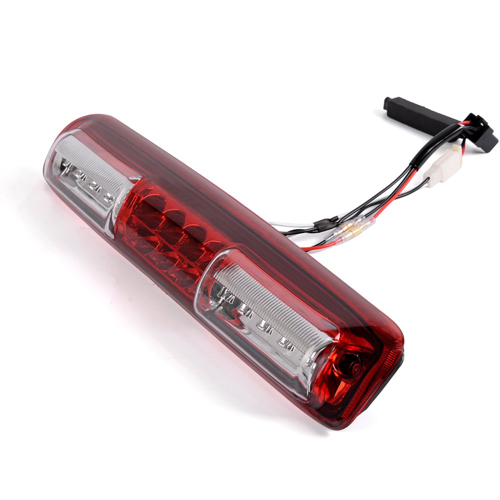 Cheda Third Brake Lights, Compatible With 1999-2006 Chevy Silverado Gmc Sierra, Clear Red Lens Chrome Housing 3D Led Bar Tail Ca