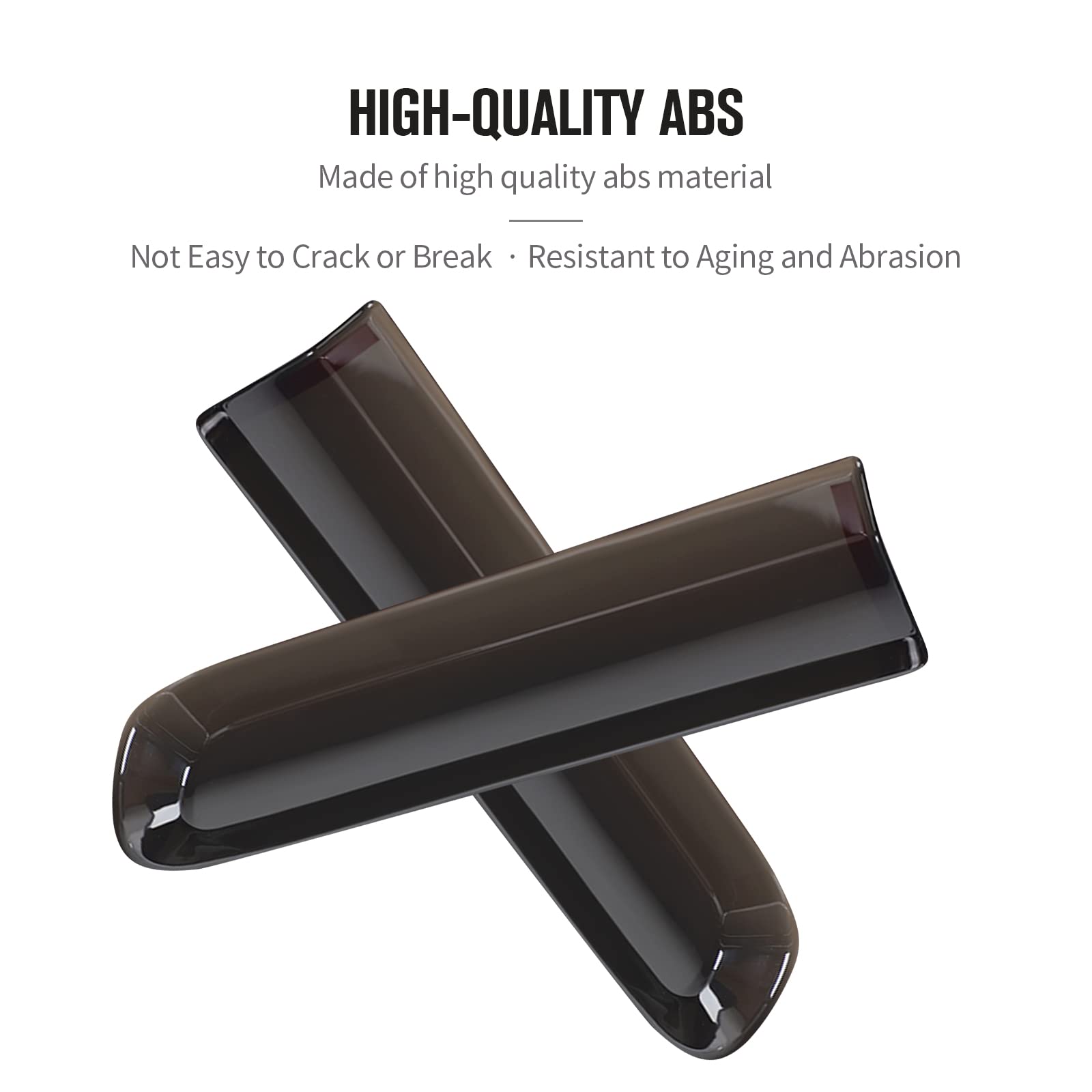 Jecar Smoked Tail Light Covers Rear Light Guards Exterior Accessories For Dodge Challenger 2009-2014, Black