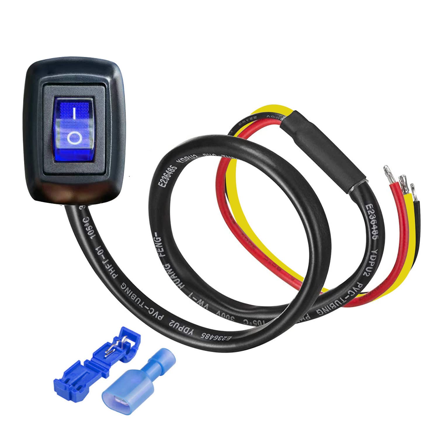 Gebildet Paste Type Switch Push Button Led Switch With Terminal, Dc12V/10A, 24V/5A Diy On/Off Rocker Switch For Car Boat Marine