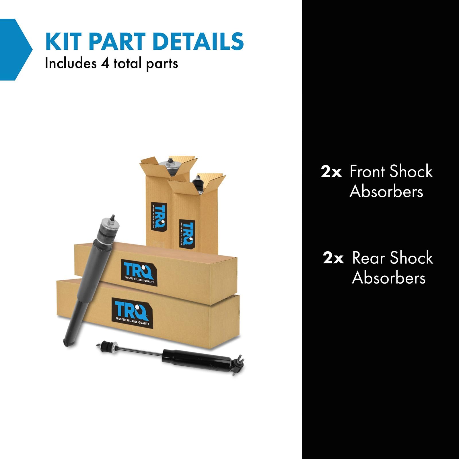 Trq Front And Rear Shock Absorber Set Compatible With 1992-2002 Ford Crown Victoria Mercury Grand Marquis