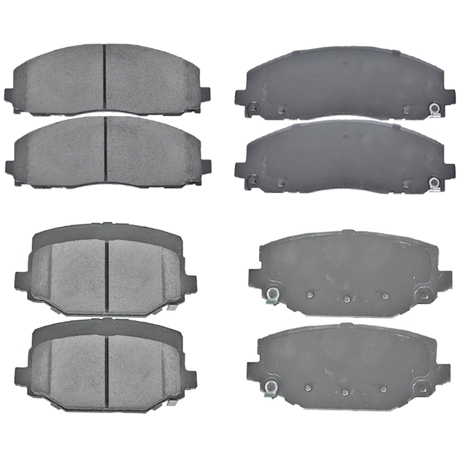EXPPOWER Front Rear Disc Brake Pads Set Ceramic w/Hardware for Dodge Grand Caravan Journey Ram C/V V6