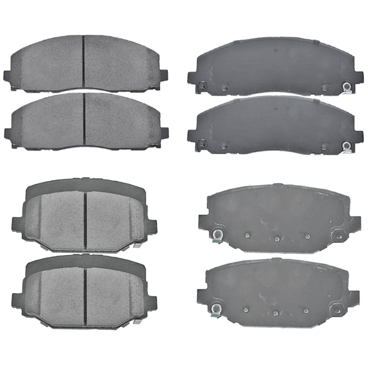 EXPPOWER Front Rear Disc Brake Pads Set Ceramic w/Hardware for Dodge Grand Caravan Journey Ram C/V V6