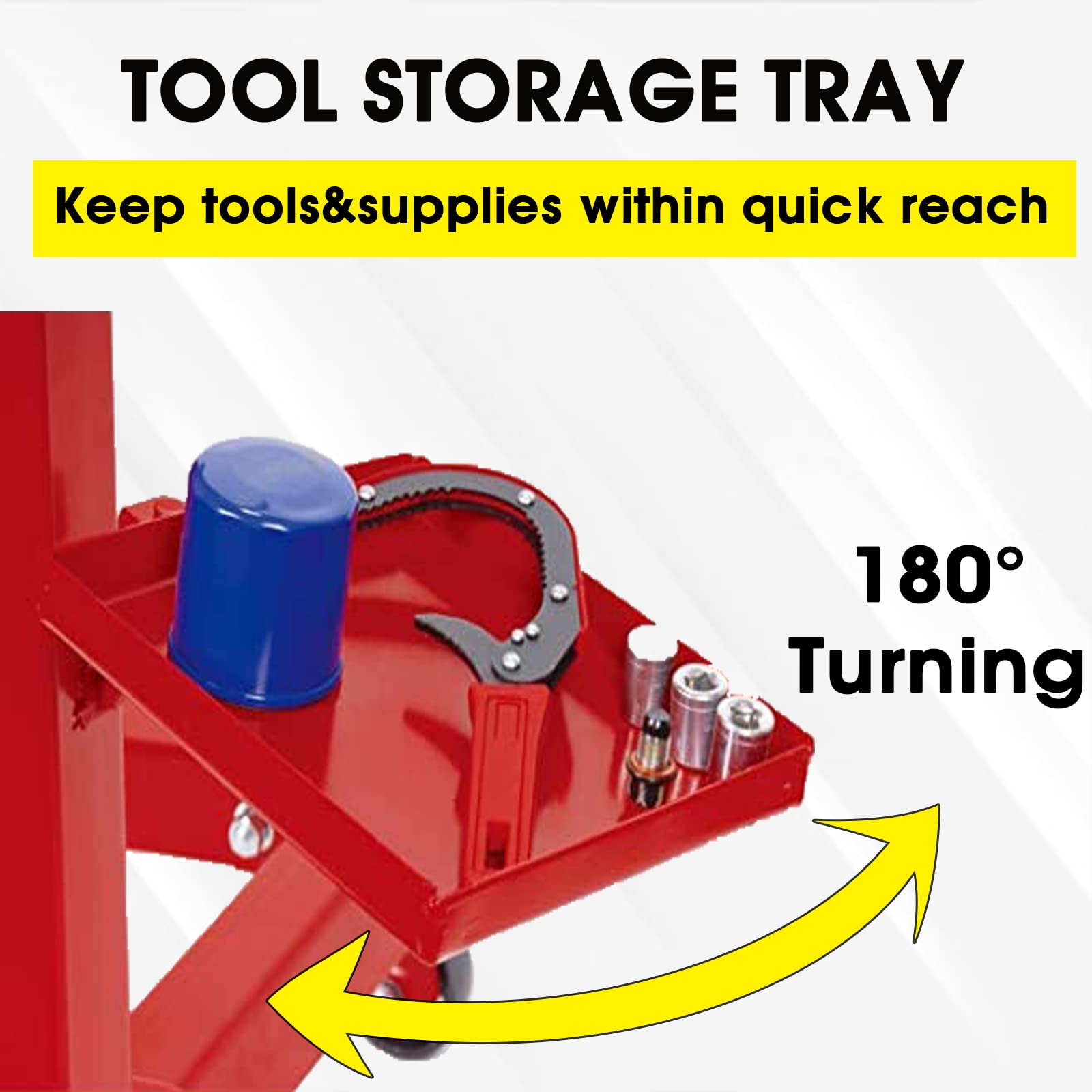 Big Red T25671 Torin Steel Rotating Engine Stand With 360 Degree Rotating Head And Tool Storage Tray: 5/8 Ton (1,250 Lb) Capacit