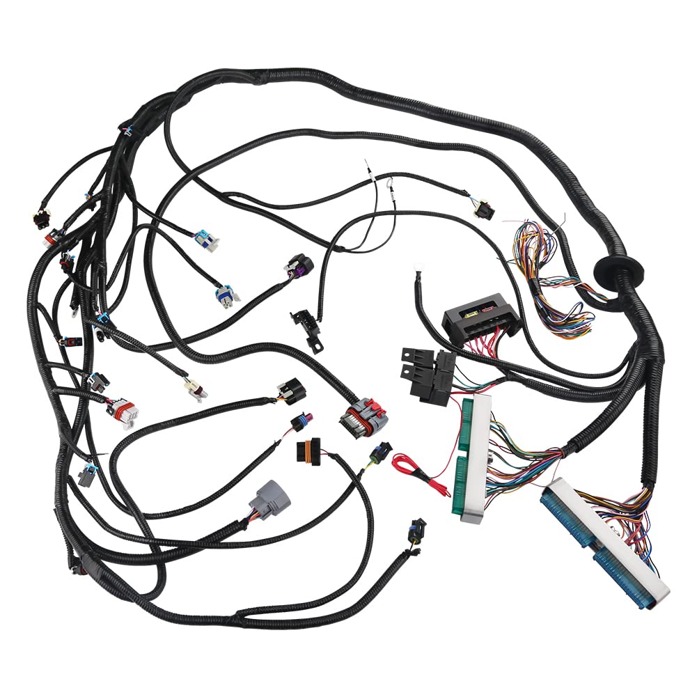 Wmphe Standalone Wiring Harness With 4L80E Transmission Drive By Wire, Professional Engine Wiring Harness, With Wiring Guide Manual, Fit For Dbw Ls2 Ls3 Engines 4.8 5.3 6.0 2003 2004 2005 2006 2007