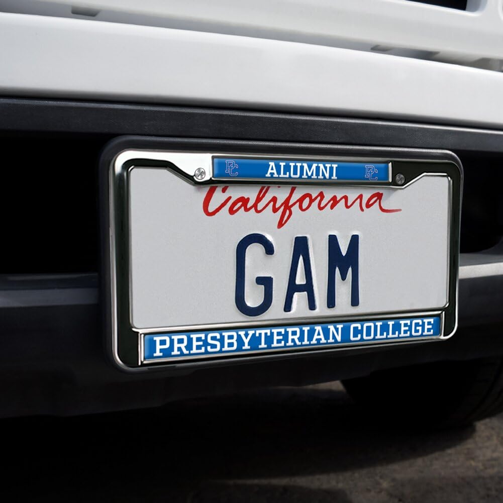 GRAPHICS & MORE Presbyterian College Alumni Metal License Plate Frame - Full Size, Presbyterian Blue Hose