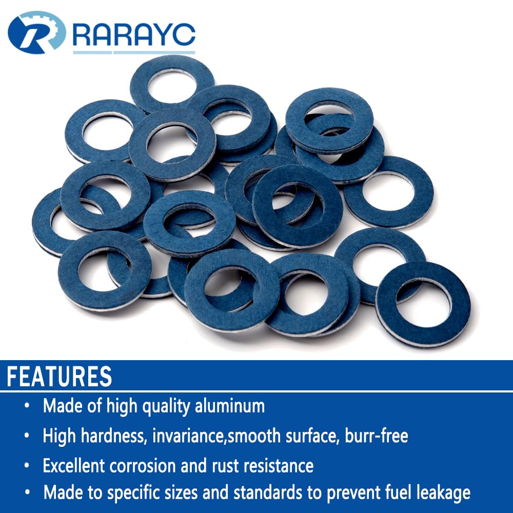 (100Pcs) Oil Drain Plug Gaskets Replacement For Toyota Lexus Scion Crush Washer Seals Replaces# 9043012031 Aluminum