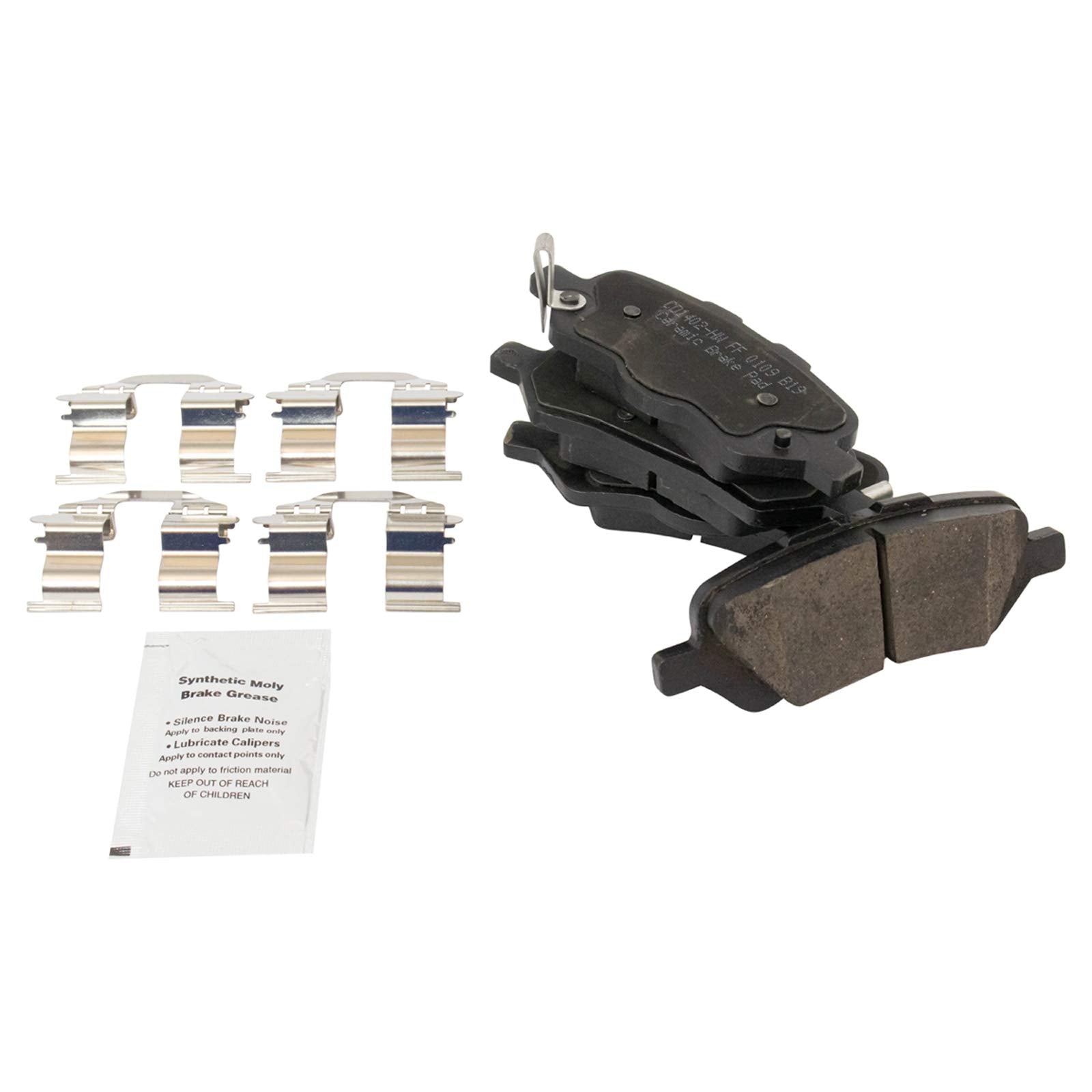 TRQ Rear Brake Pads Ceramic Compatible with 2009-2015 Toyota Venza