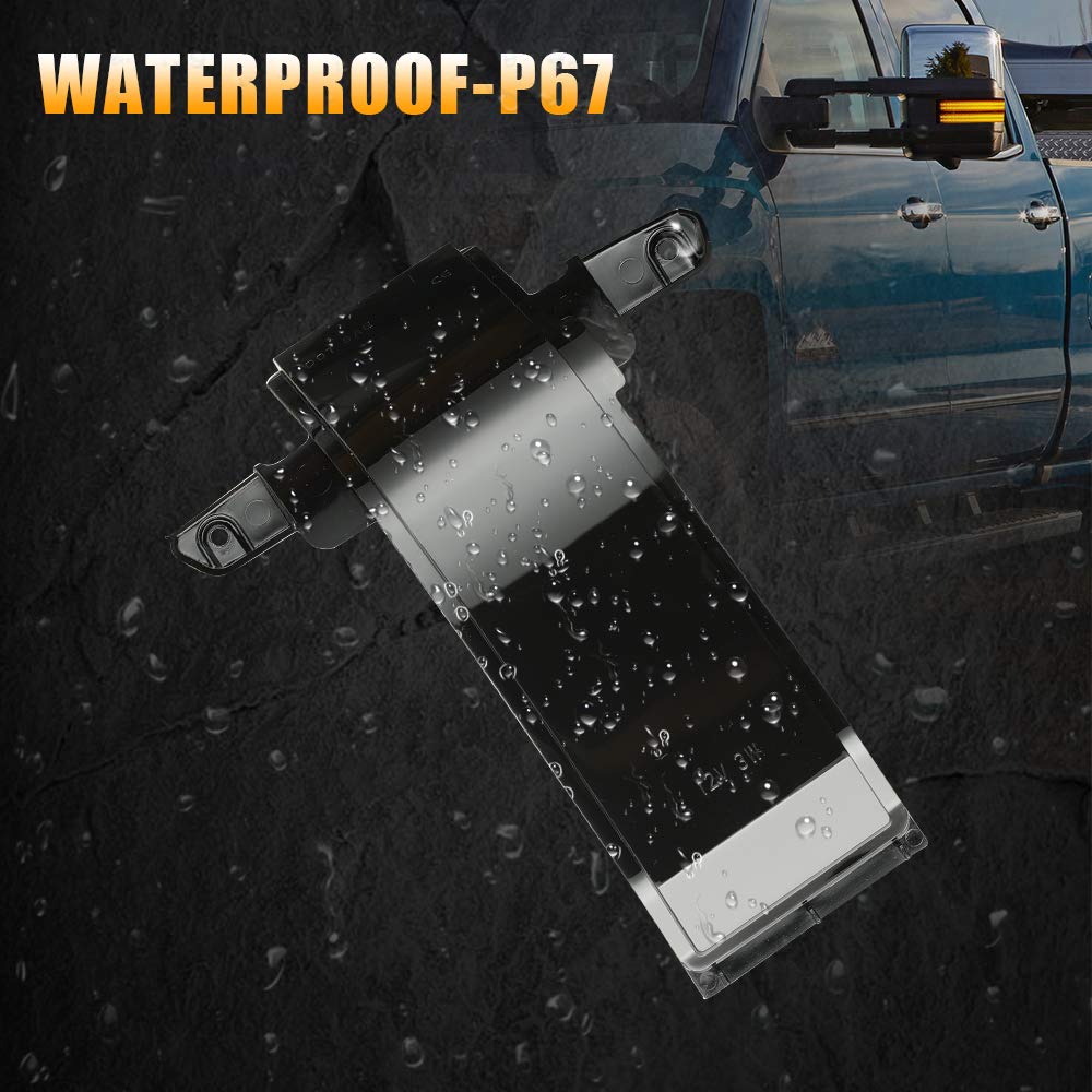 Sequential Turn Signal Lights Switchback Full Led Side Tow Mirror Marker Light Fit For 3Rd Generation Chevy Silverado / 4Th Gene