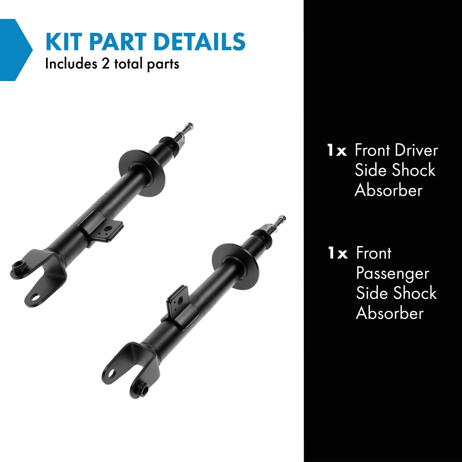 Trq Front Shock Absorber Set Compatible With 2005-2010 Chrysler 300 2008-2010 Dodge Challenger 2006-2010 Charger 2005-2008 Magnu