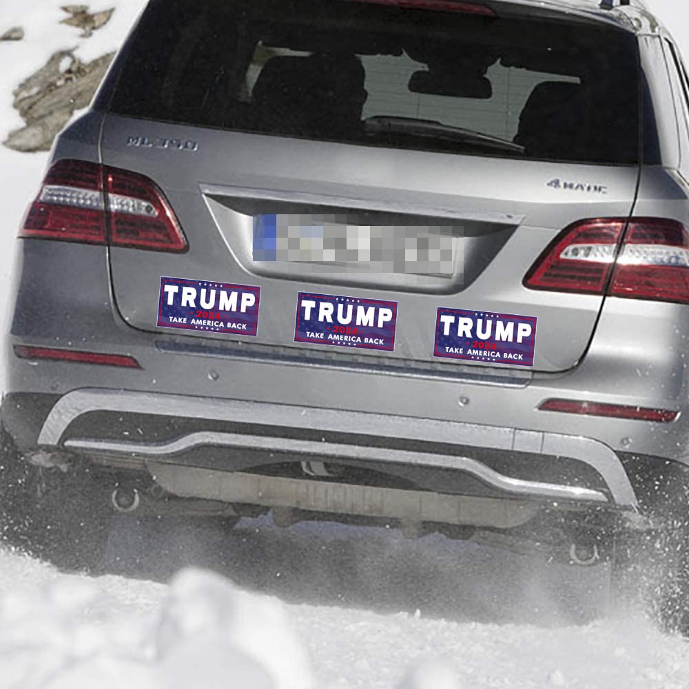 Sbb 3 Pack Trump 2024 Sticker, 8 Inches X4 Inches Big Trump Letters Car Decal, President Donald Trump Take America Back 2024 Bum