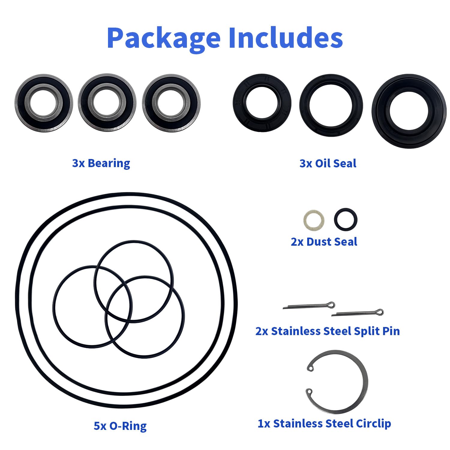 BIGLKNM Rear Axle Wheel & Brake Drum Bearing Seals & O-Ring Kit Compatible for Honda Foreman 400 450 500 Rubicon 500 Rancher 350