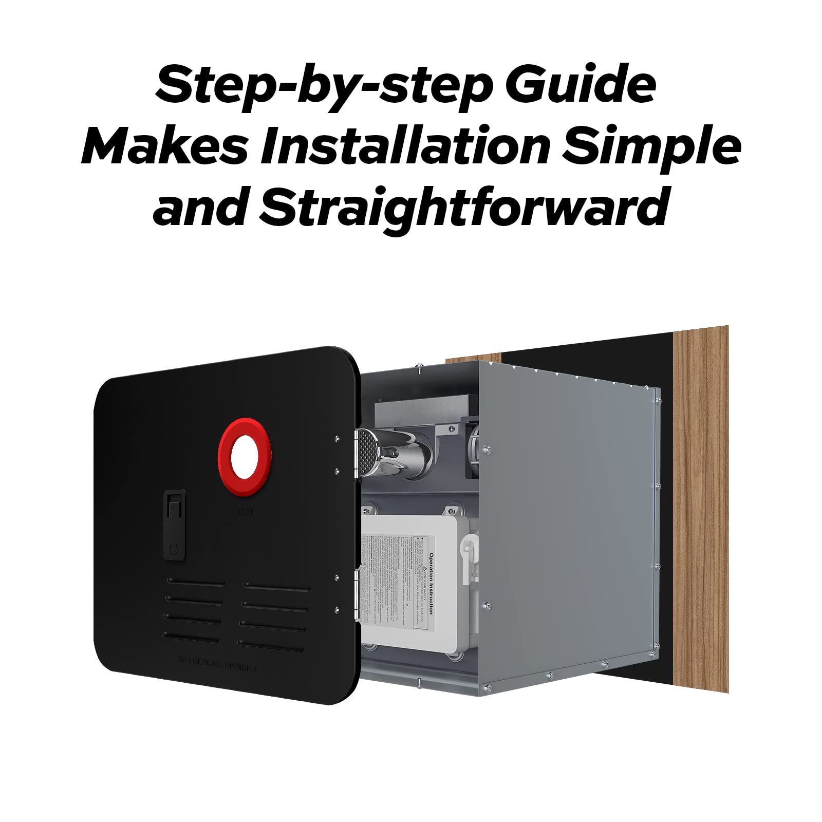 FOGATTI 15 x 18 Inches RV Water Heater Black Door ONLY. Door kit for FOGATTI RV Water Heaters, Galvanized Steel