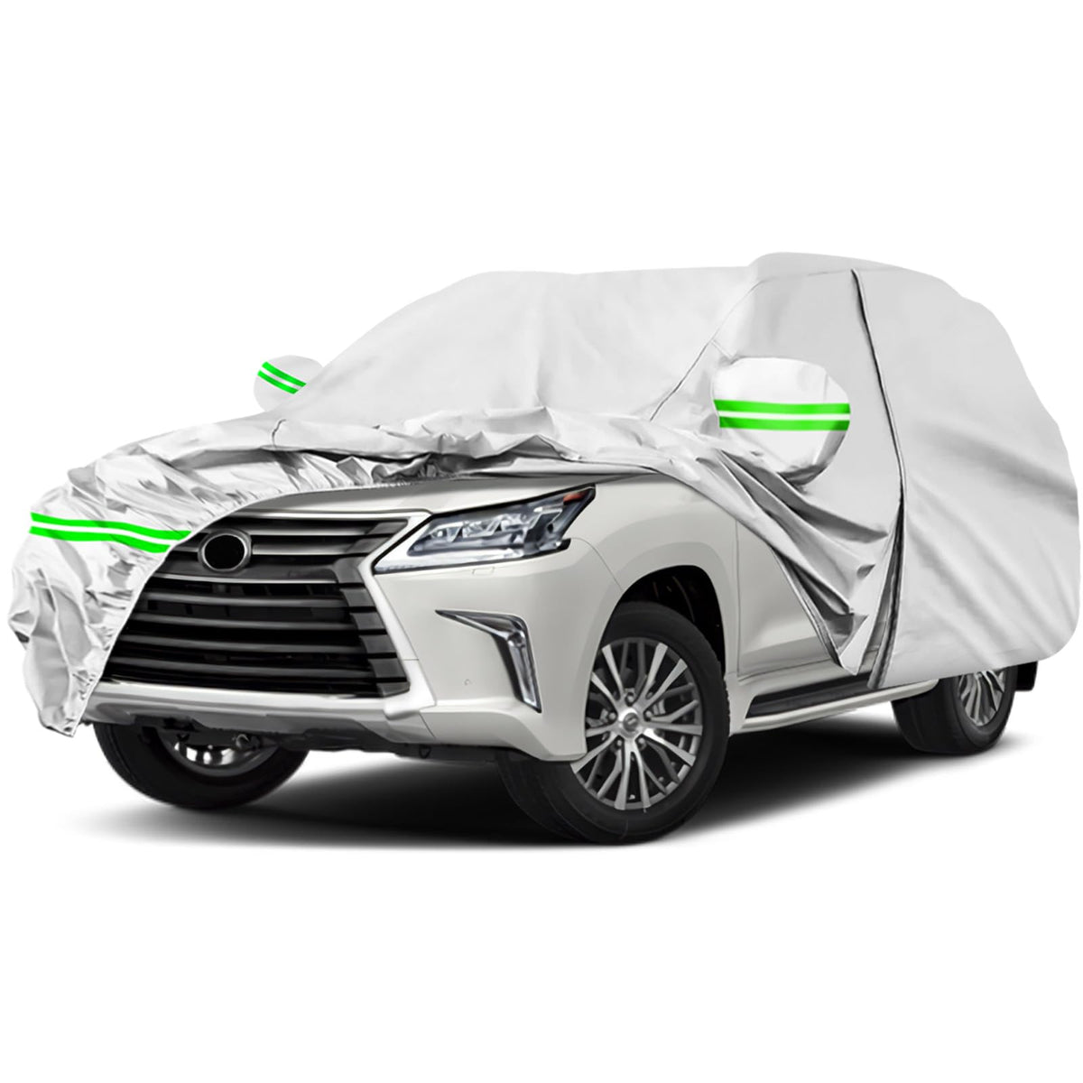 AROJAK Waterproof Car Cover Replace for Lexus GX 2003-2022,190T All Weather Car Covers with Zipper Door,Windproof Bands for Sun 