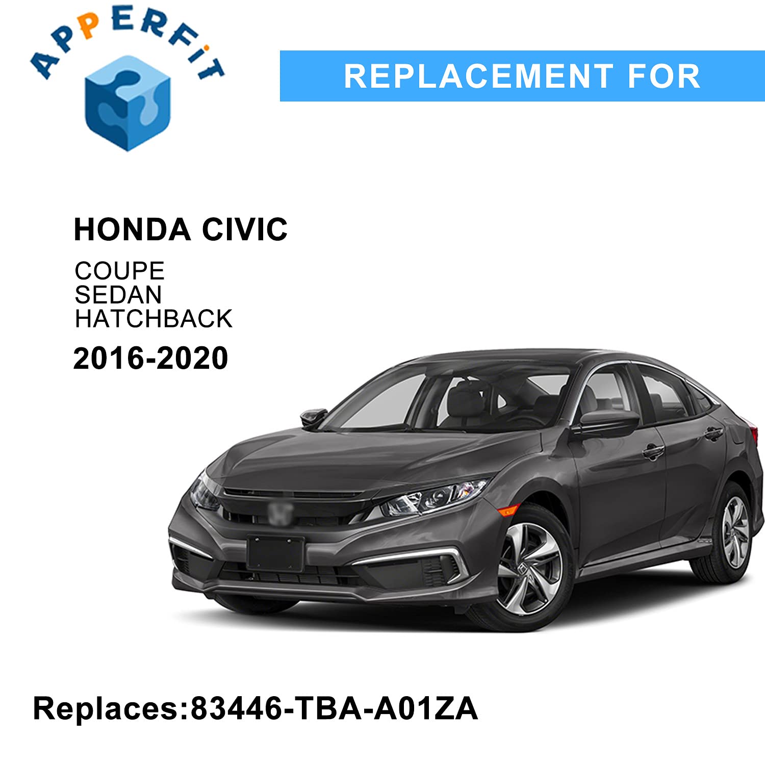 Apperfit Cup Holder Honda Civic Accessories Compatible With Honda Civic 10Th Gen Ex Lx Si Coupe Sedan Sport Hatchback 2016 2017 2018 2019 2020 Center Console Drink Bottle Holder 83446-Tba-A01Za