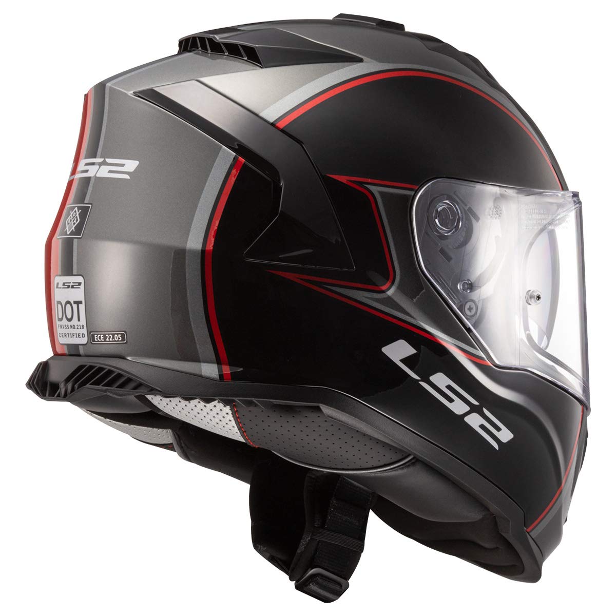 Ls2 Helmets Assault Full Face Motorcycle Helmet W/Sunshield (Paragon Metallic Red/Black - 2X-Large)