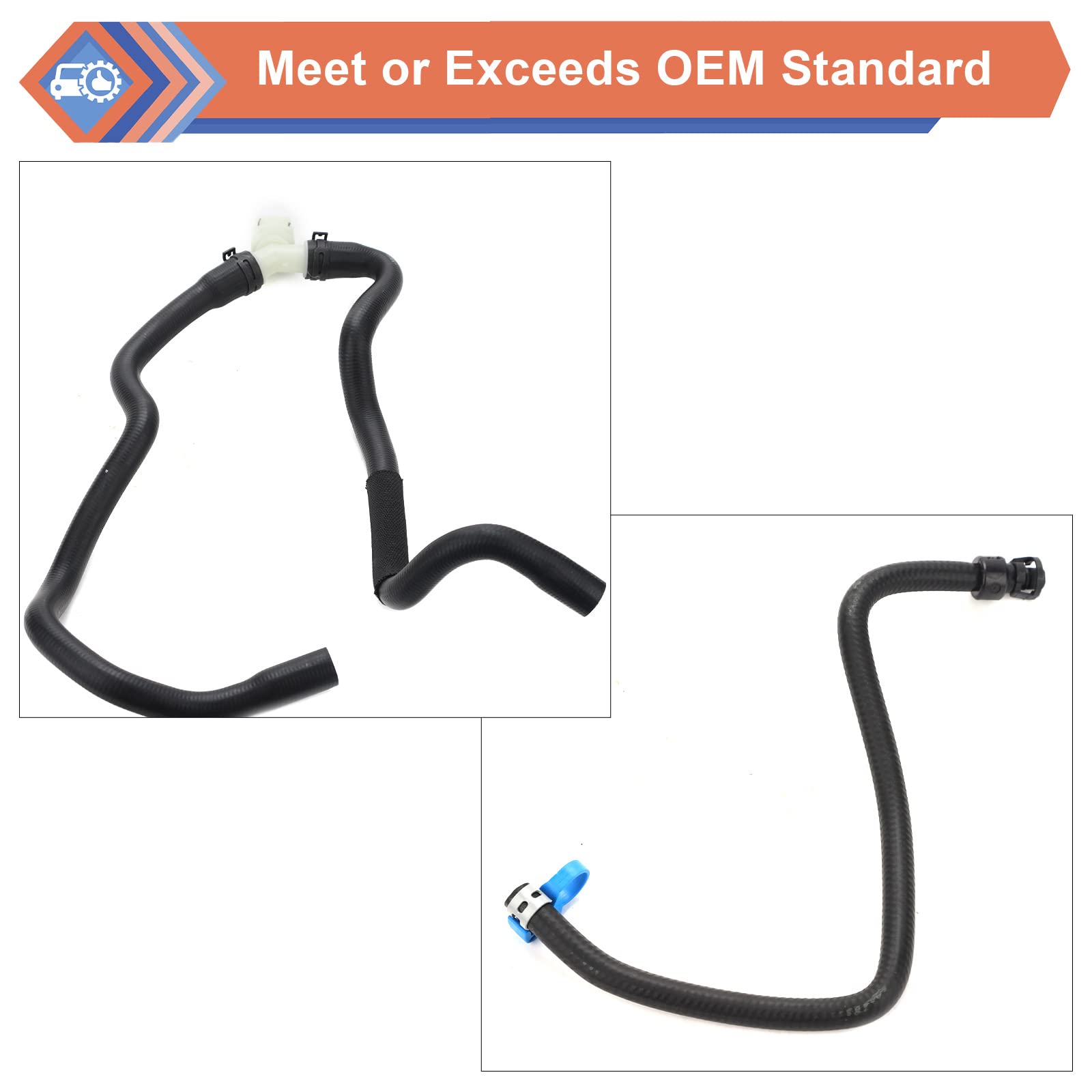 6 Pcs Engine Radiator Coolant Hose & Heater Hose & PCV Pipe & Coolant Inlet Hose Set Compatible With 2011-2016 Chevy Cruze 1.4L,