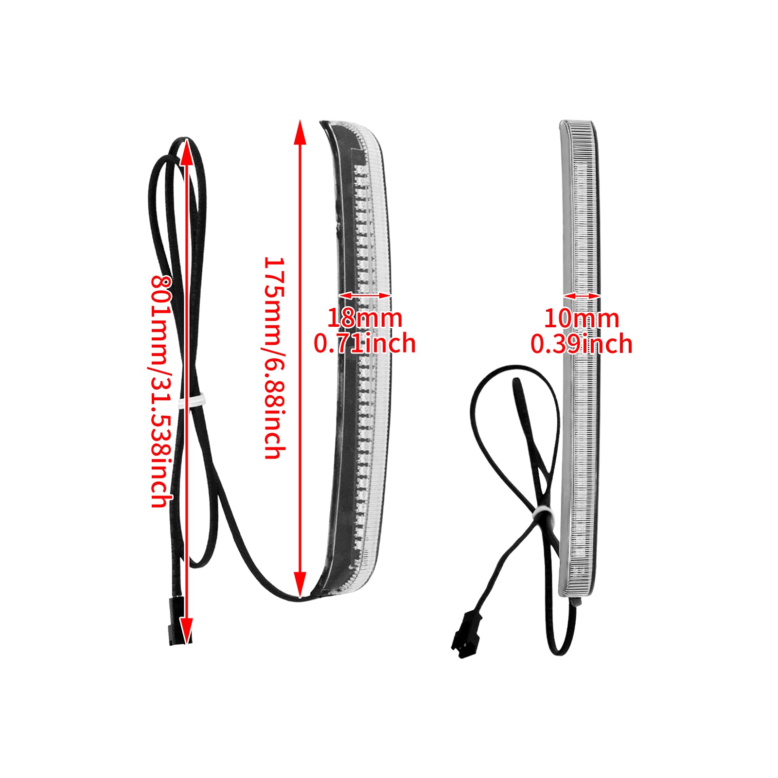 Hdbubalus Motorcycle Saddlebag Tail Brake Lights Led Turn Signal Running Lamp Compatible With Harley Touring Street Road Glide C