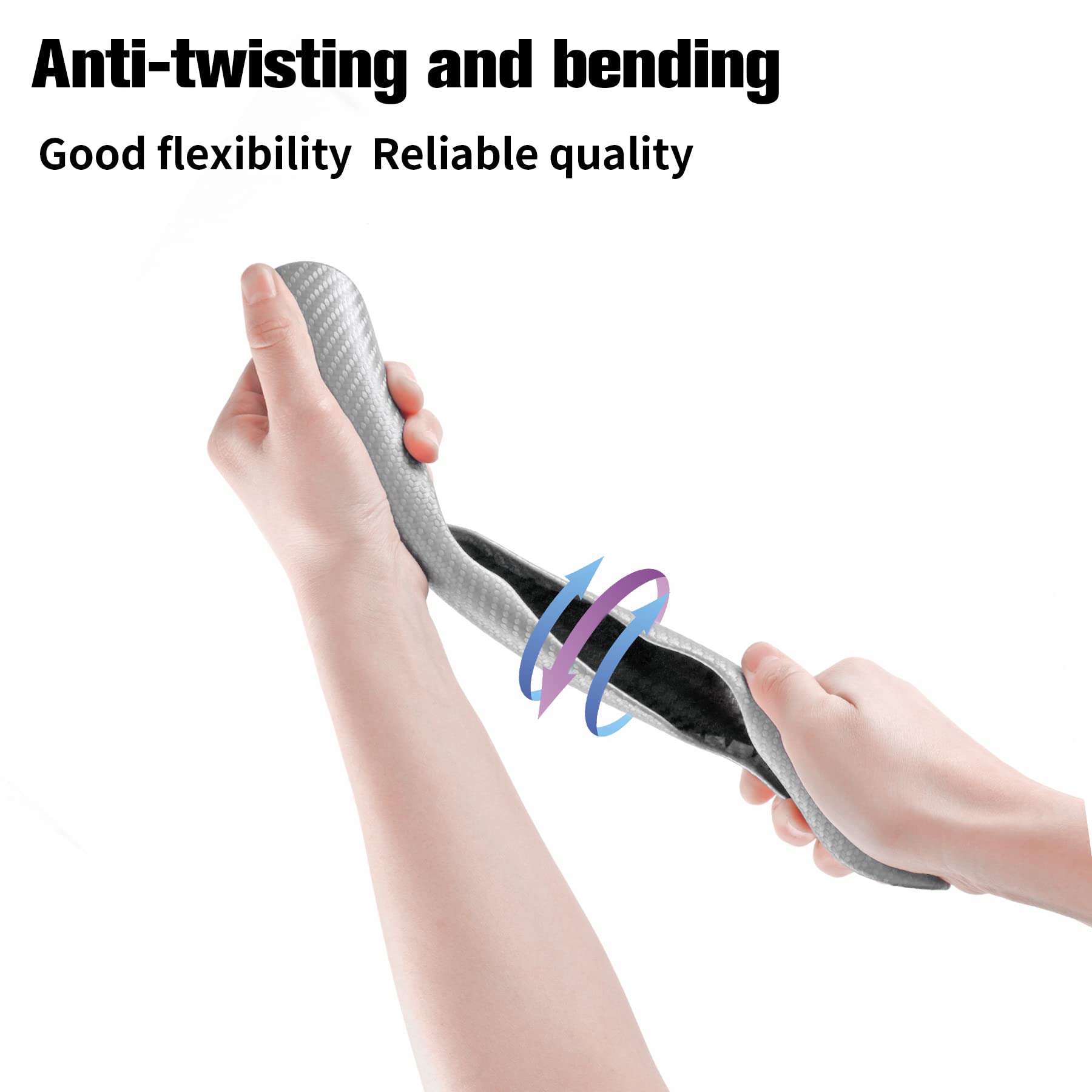 Amiss Car Carbon Fiber Anti-Skid Steering Wheel Cover, Segmented Steering Wheel Protector, Butterfly Cover, Universal 99% Car Wheel Cover Protector For Car Interior Accessories (White)