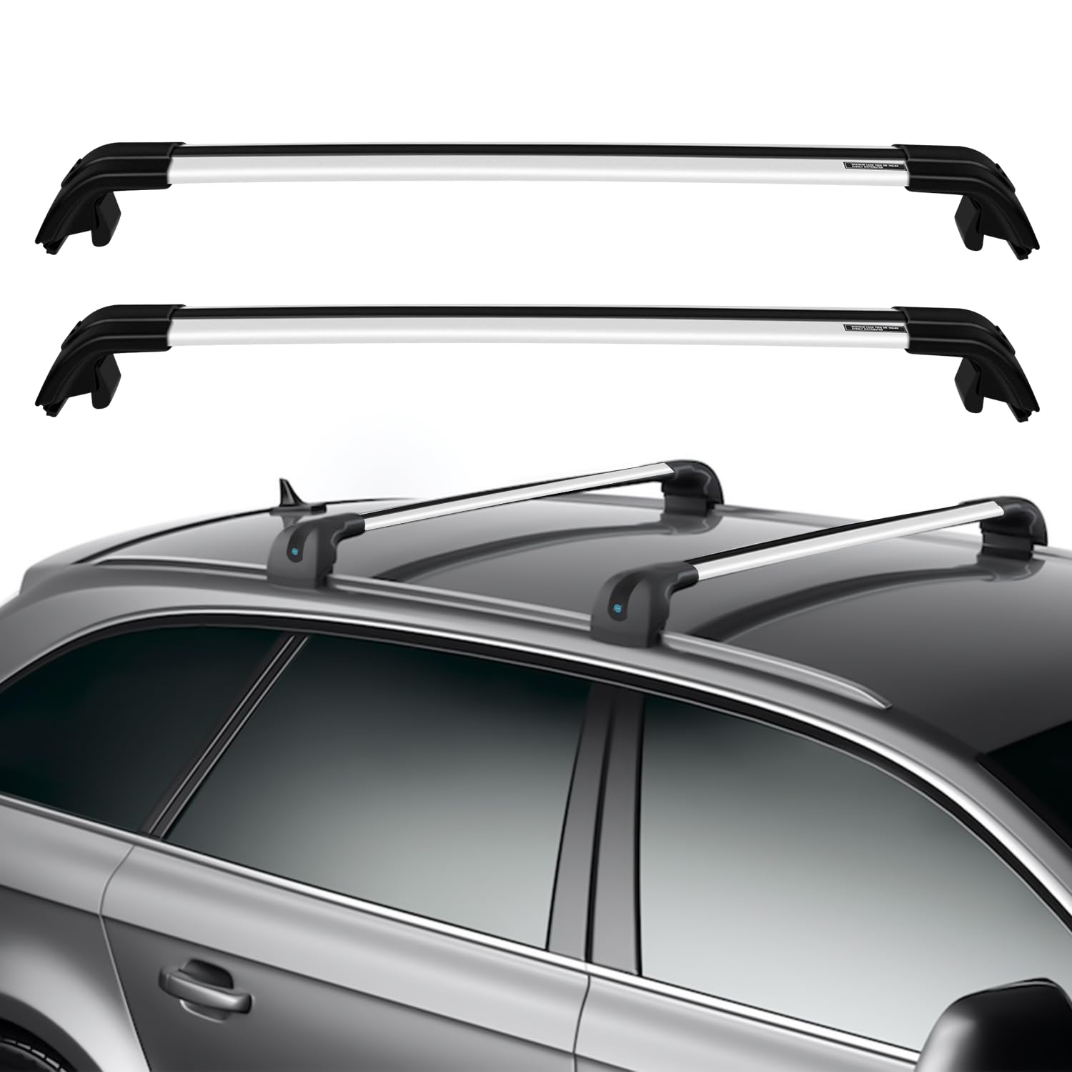 OCPTY Roof Rack Cross Bars Fit for Hyundai Santa Fe 2013 2014 2015 2016 2017 Cargo Bars for Cargo Carrier Bag Luggage Kayak Cano