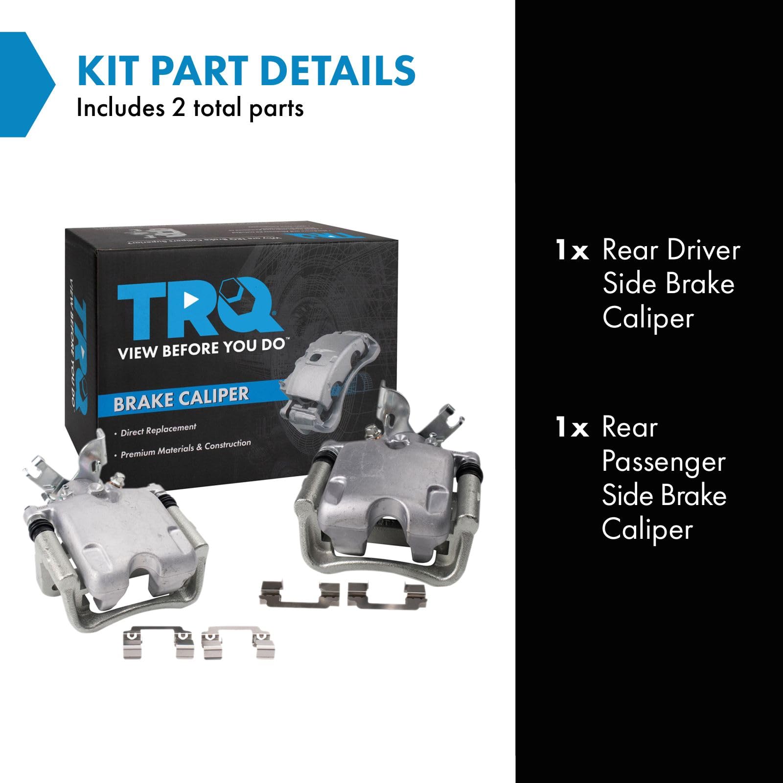 Trq Rear Brake Caliper Set Compatible With 2013-2016 Buick Lacrosse 2011-2016 Regal 2014-2019 Chevrolet Impala 2013 Malibu
