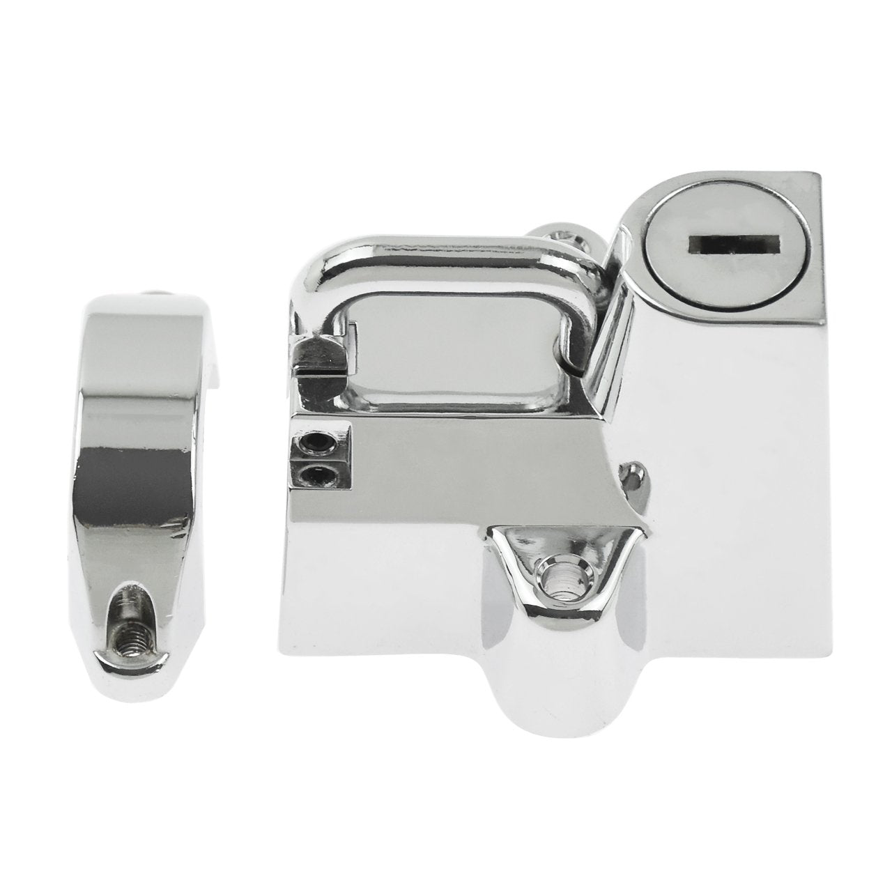 Hdbubalus Motorcycle Helmet Security Lock Kit For 7/8' To 1 1/4' Diameter Tubings For Harley Chrome