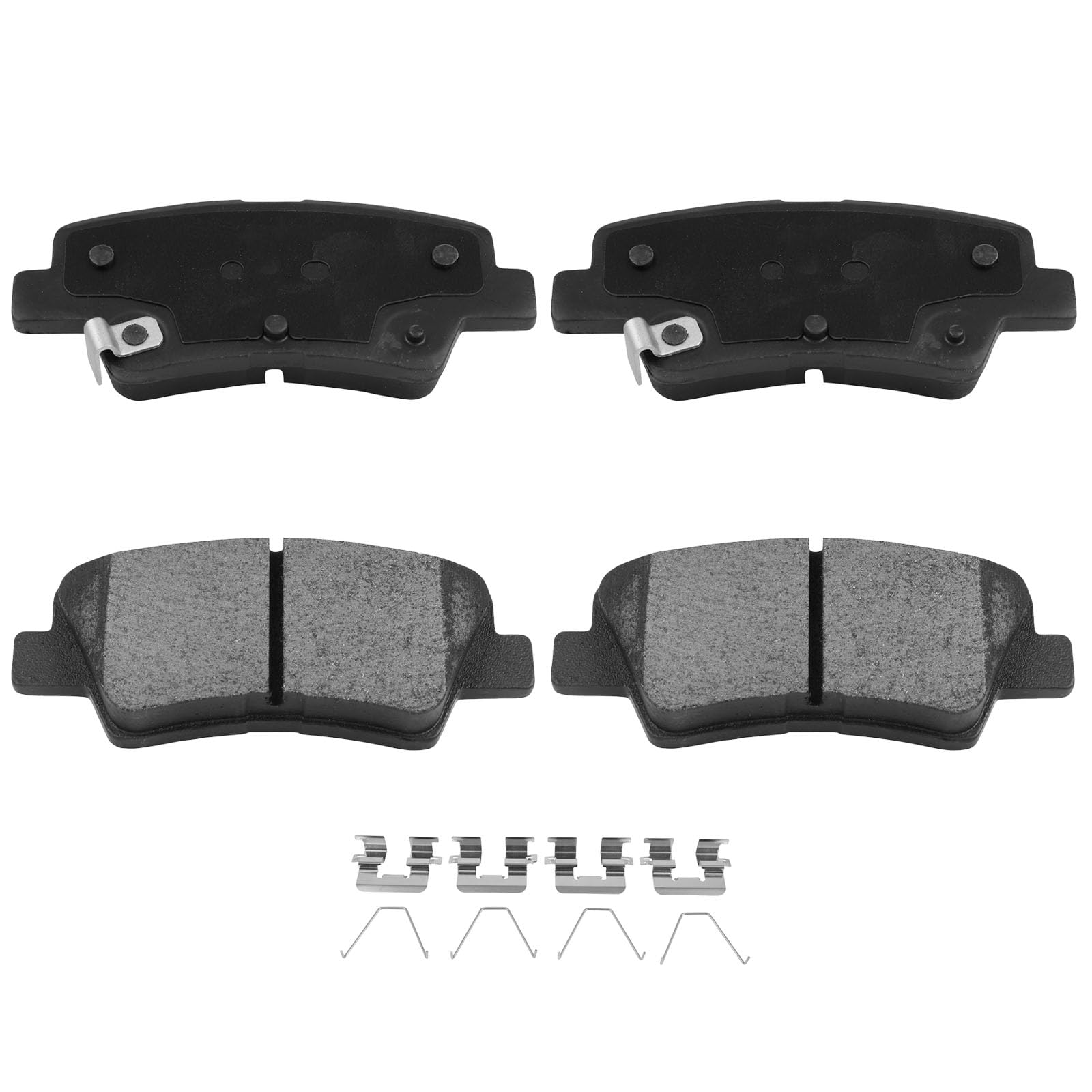 Automuto 4Pcs Rear Ceramic Brake Pads Set D1813 For Hyundai Elantra Gt 17-20/Kona 22-23/Kona Electric 19-22/Sonata 16-19/Veloste