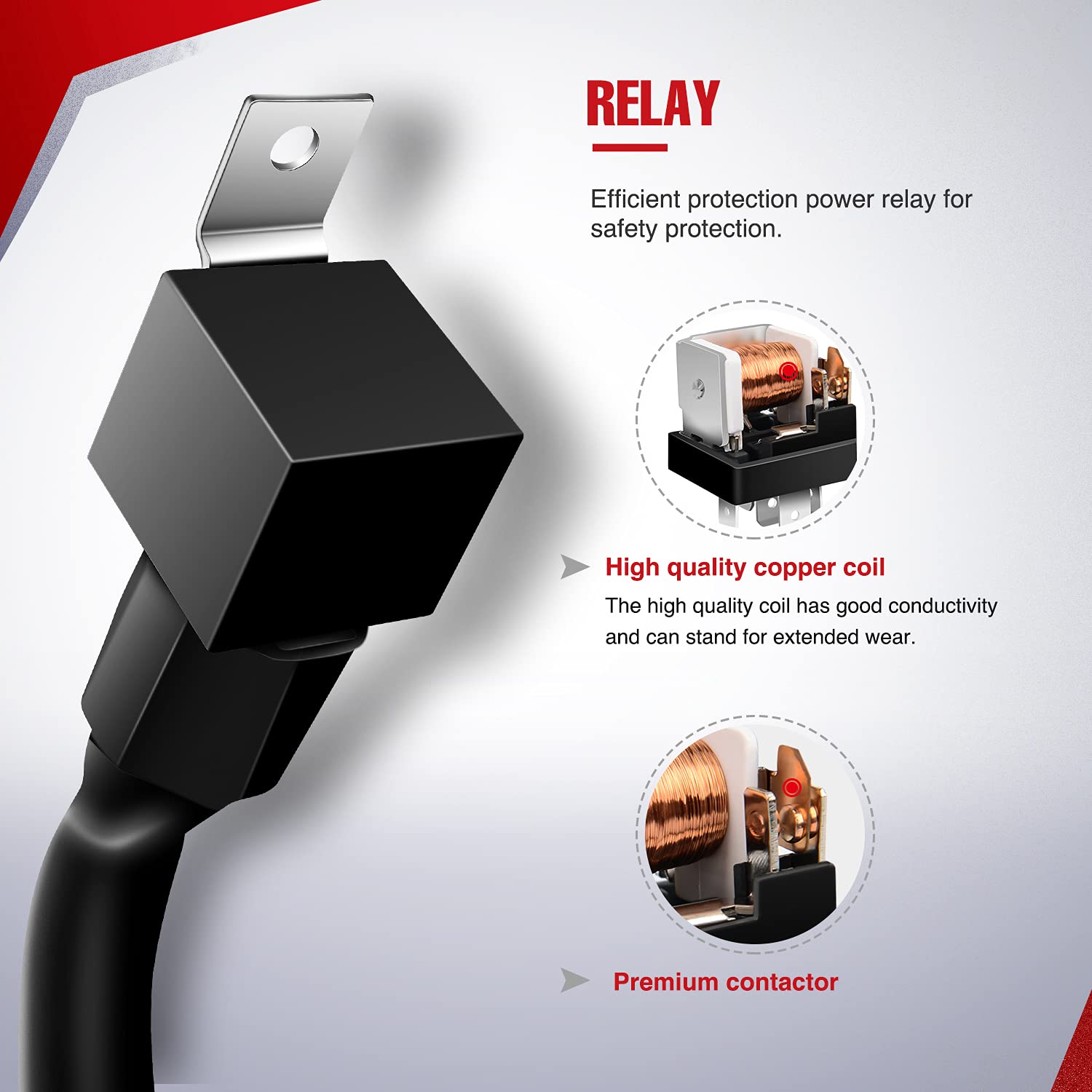 Nilight - 10019W LED Light Bar Wiring Harness Kit 12AWG Heavy Duty 12V 5Pin Rocker Switch Laser On off Waterproof Switch Power R