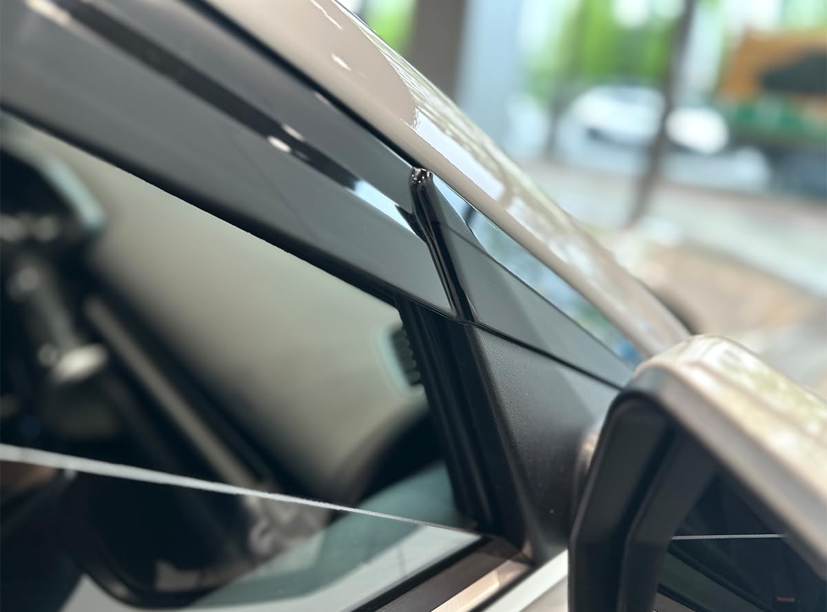 Smoke Tinted Side Window Visor Sun Rain Vent Guard 6P Compatible With 2024 Kona