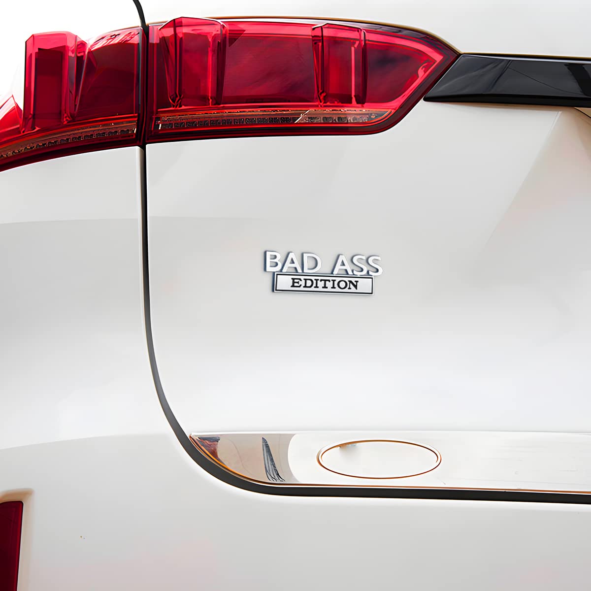 Car Bad Ass Edition Emblem, 3D Fender Badge Decal Car Sticker With 3M Adhesive, Auto Accessories For Tailgate Front Grille Hood Trunk, Car Replacement Compatible With Motorcycle Suv Truck