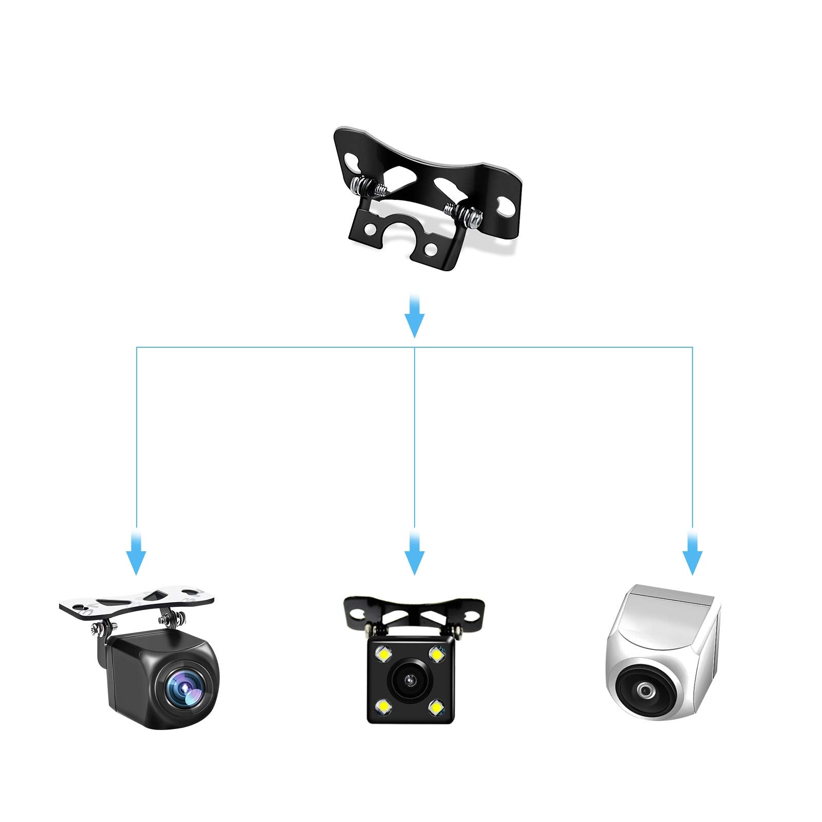 Universal Rear Camera Mounting Bracket,Dash Cam Mirror Cam Backup Camera Mount,Only Rearview Camera Holder,Back Up Camera Bracke