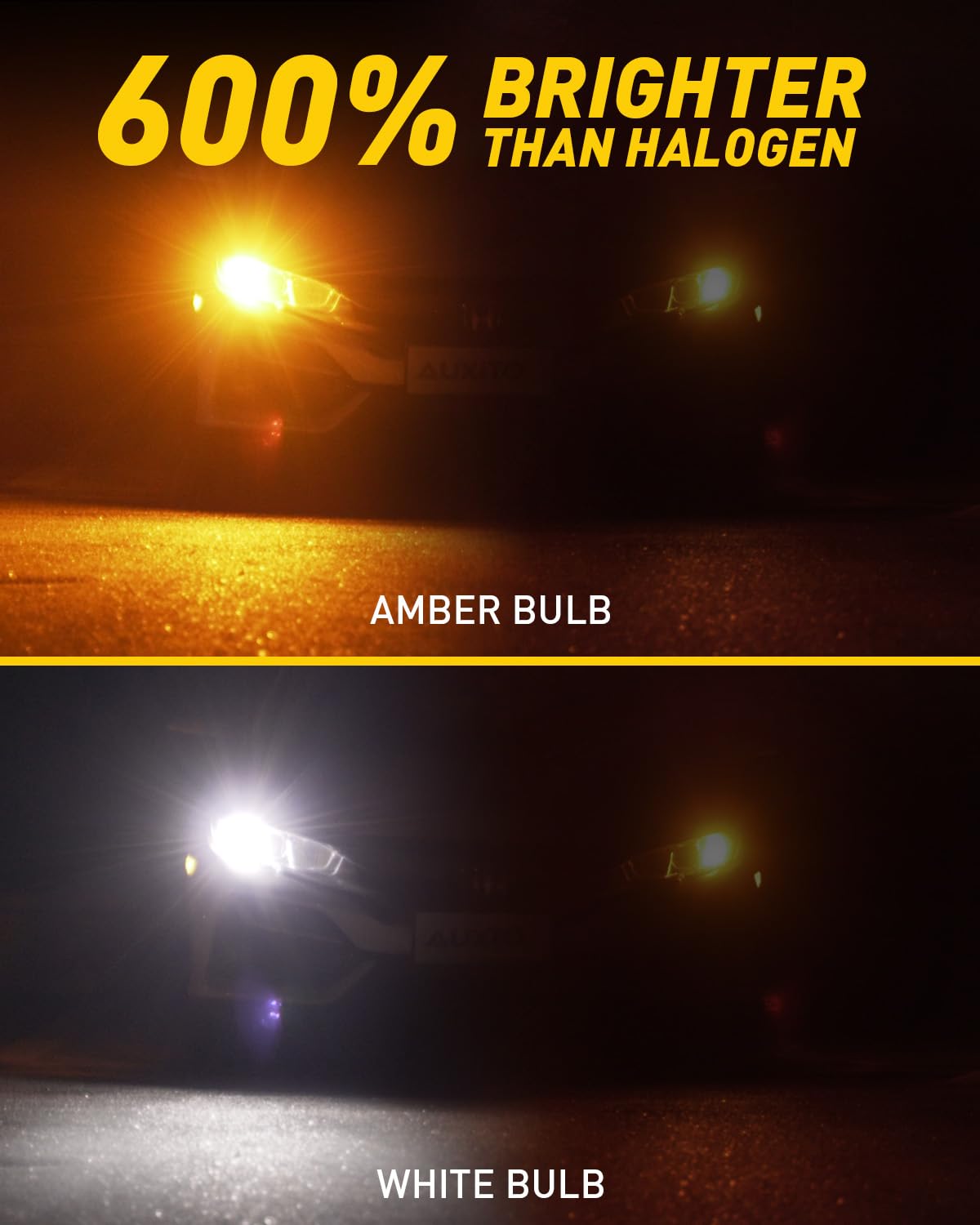 Auxito 2025 Latest Canbus 1157 Switchback Led Bulbs 2357 2057 7528 Bay15D Dual Color Amber/White Anti Hyper Flash Built-In Resis