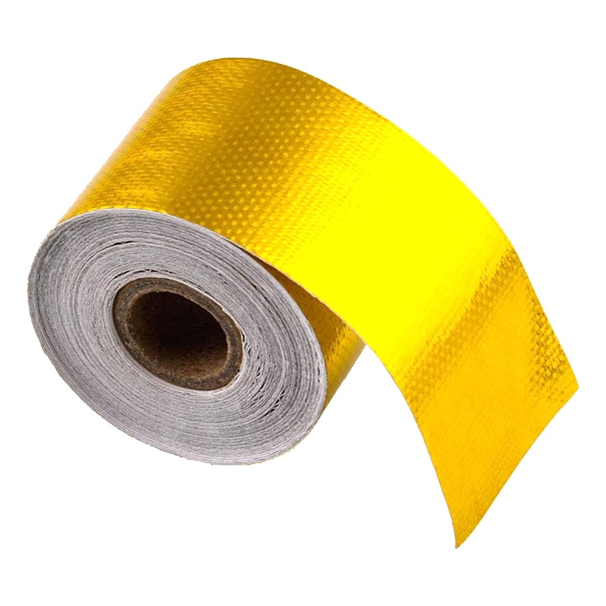 Sporacingrts 2'' X32.8' (10M) Gold Adhesive Backed Heat Barrier Tape,Glass Fiber Heat Shielding Reflective Tape Packaging Roll C