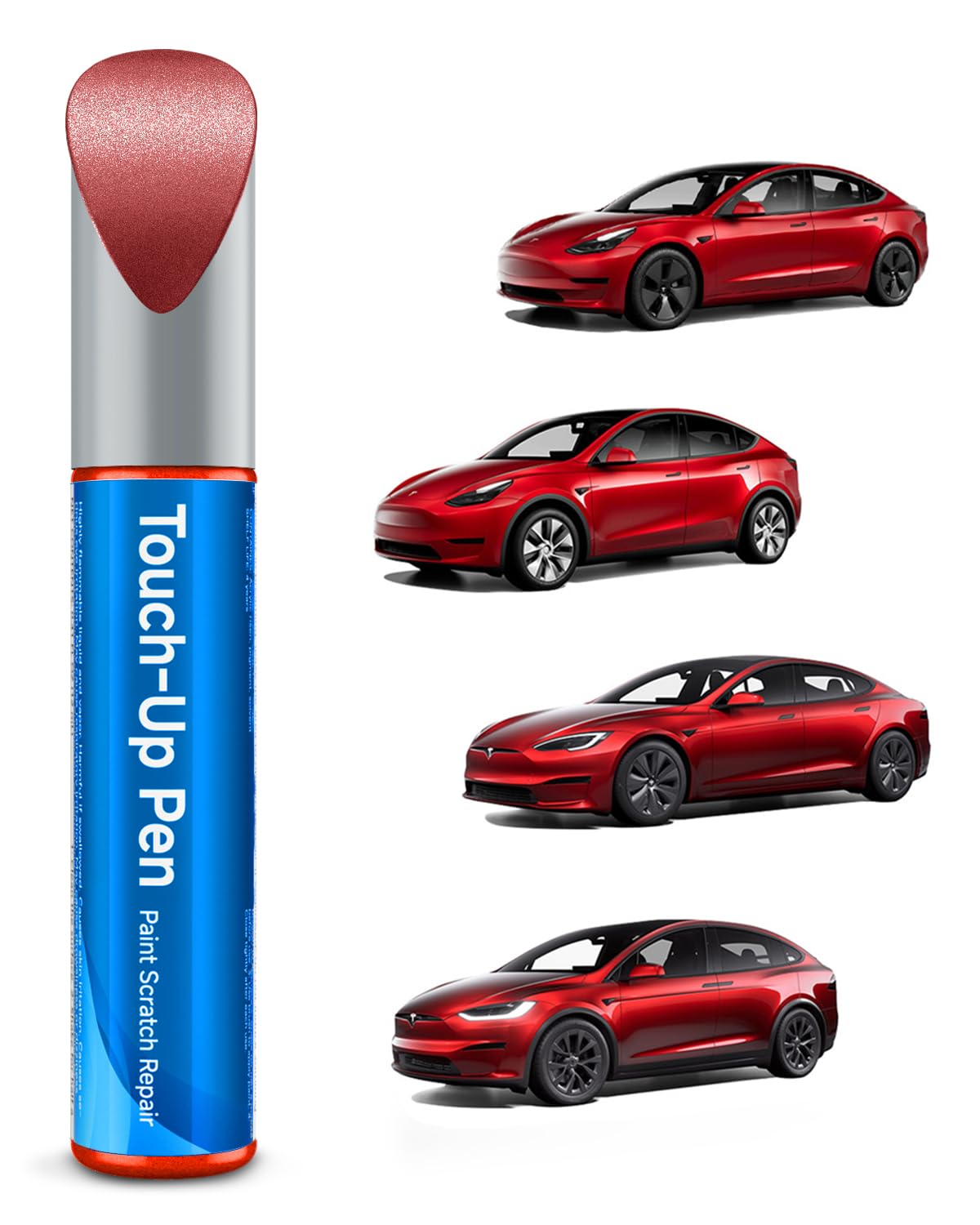 Teslaunch Red (PMMR/PPMR) Touch Up Paint for Tesla Model 3/Y/S/X- OEM Original Touch Up Paint Pen for Tesla Scratches Repair (Re