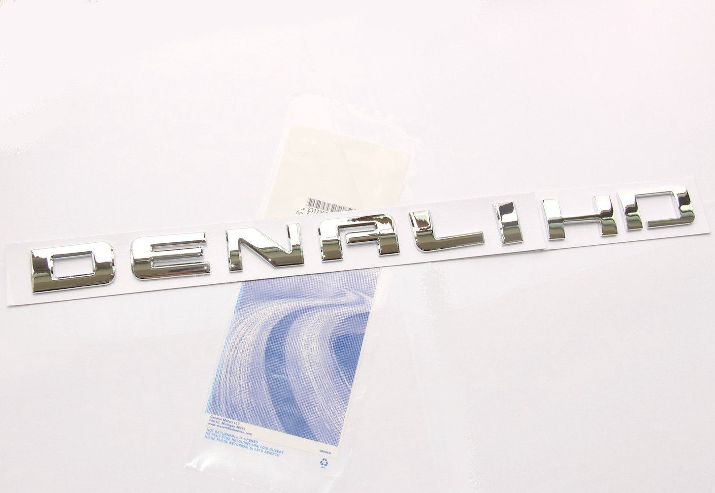 Yoaoo 1X Original Chrome Denalihd Denali Hd Nameplate Emblem Badge Compatible With 2007-2019 Denali Yukon Sierra Terrain (Hd Chr