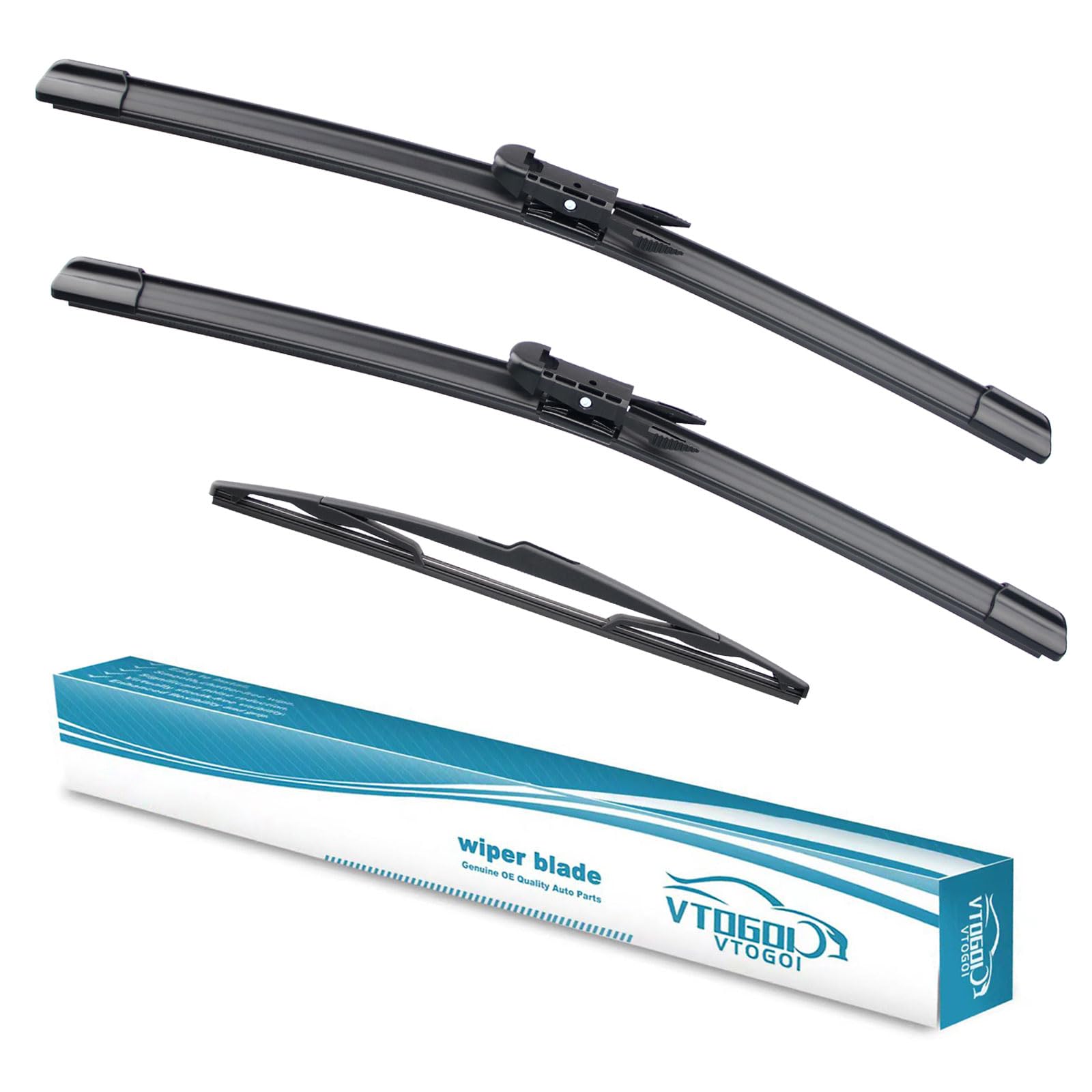 Vtogoi Wiper Blades With Rear Wiper Blades Set For Volvo Xc90 2011-2014,Automotive Replacement Windshield Wiper Blades, That Mee