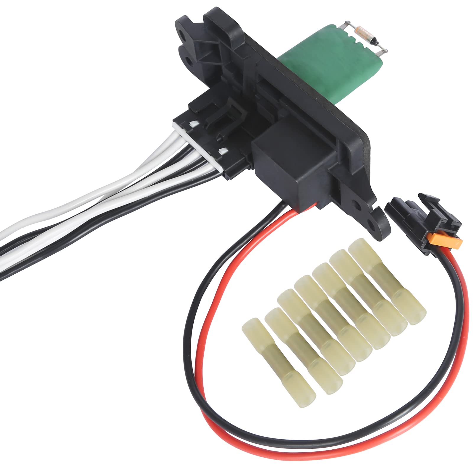 BINWUHI HVAC Fan Blower Motor Resistor Kit with Harness Compatible with The Following Models: 2002-2009 Chevy Trailblazer GMC En