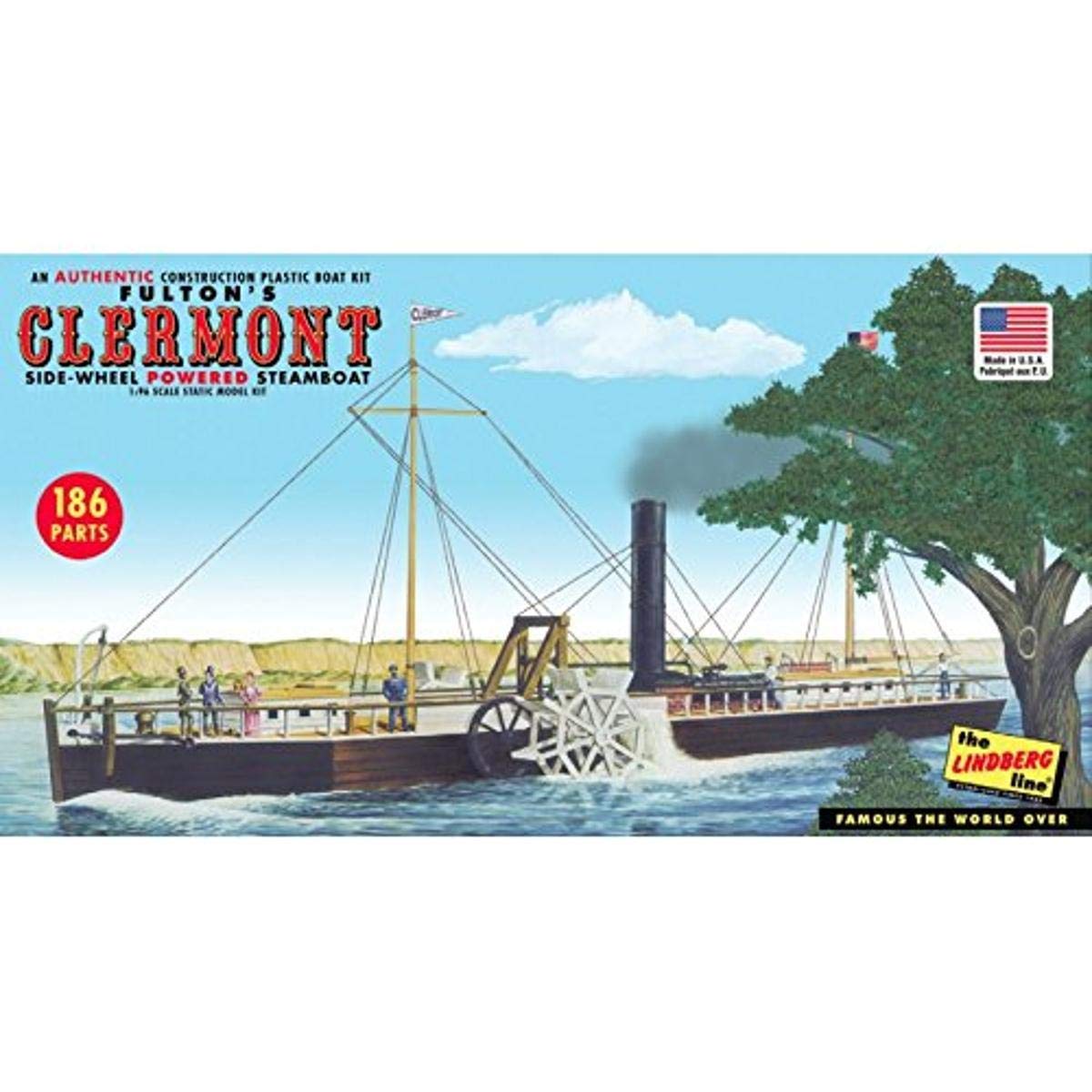 Lindberg - Fultons Clermont Paddle Wheel Steamship, 1:96 (HL200)