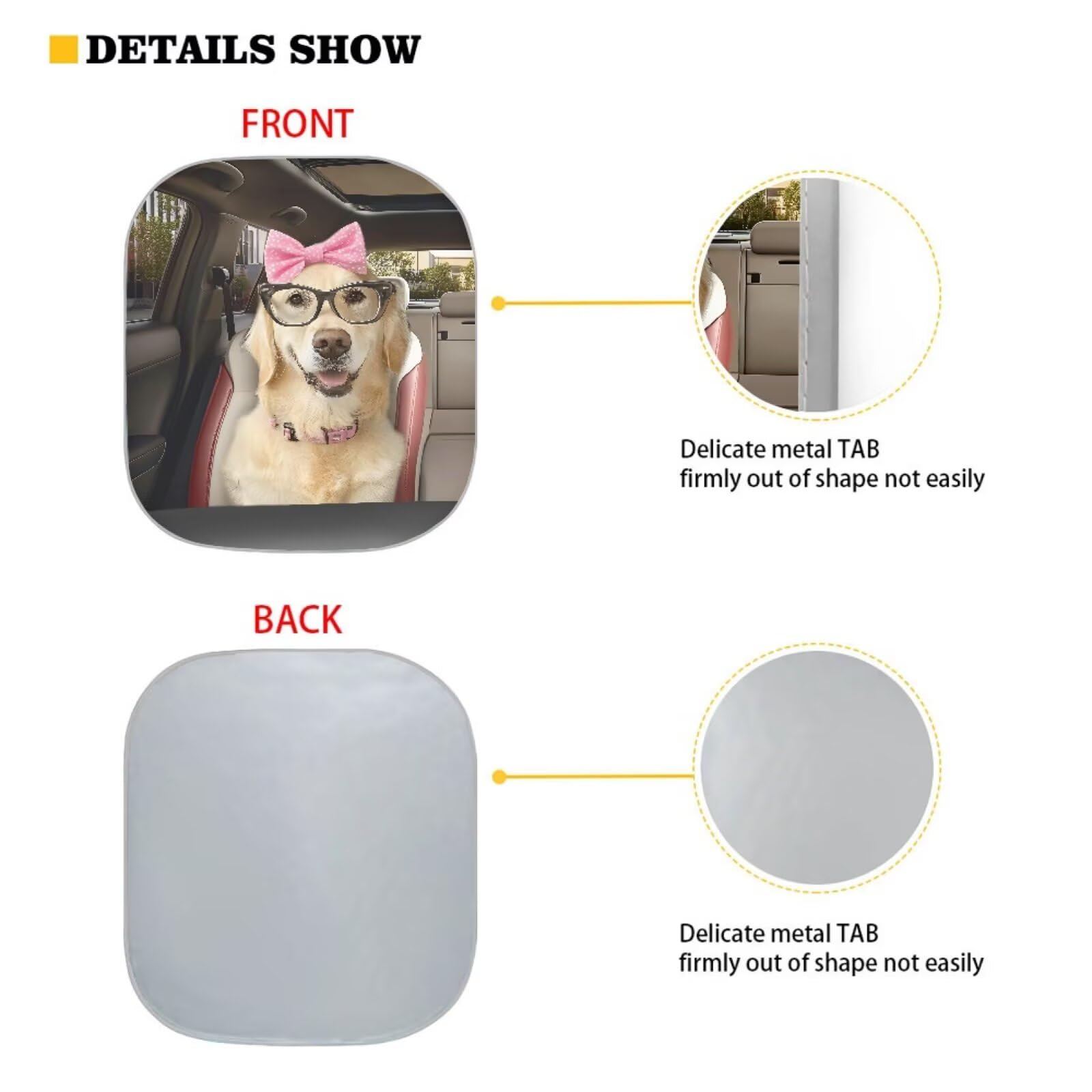 Renewold Labrador Retriever Animal Driving Automotive Windshield Sunshades 2Pcs Sun Shade For Car Front Window Car Accessories F